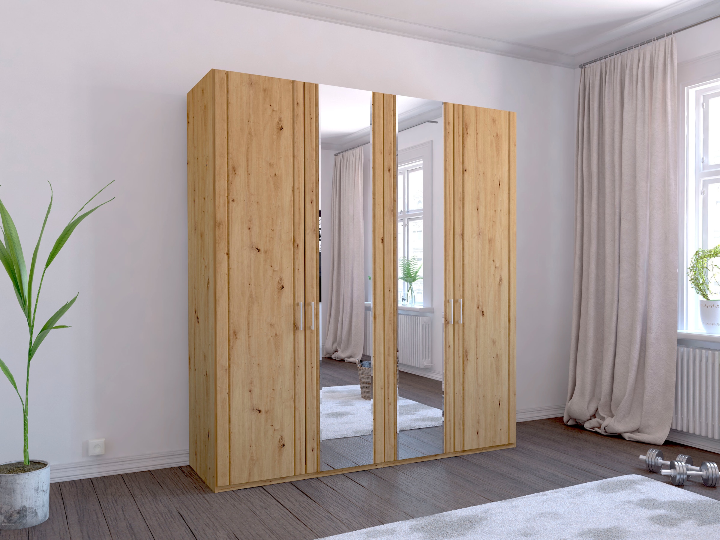 Holz- Spiegeltüren online WIEMANN Drehtürenschrank »Mainau«, shoppen Jelmoli-Versand | mit und