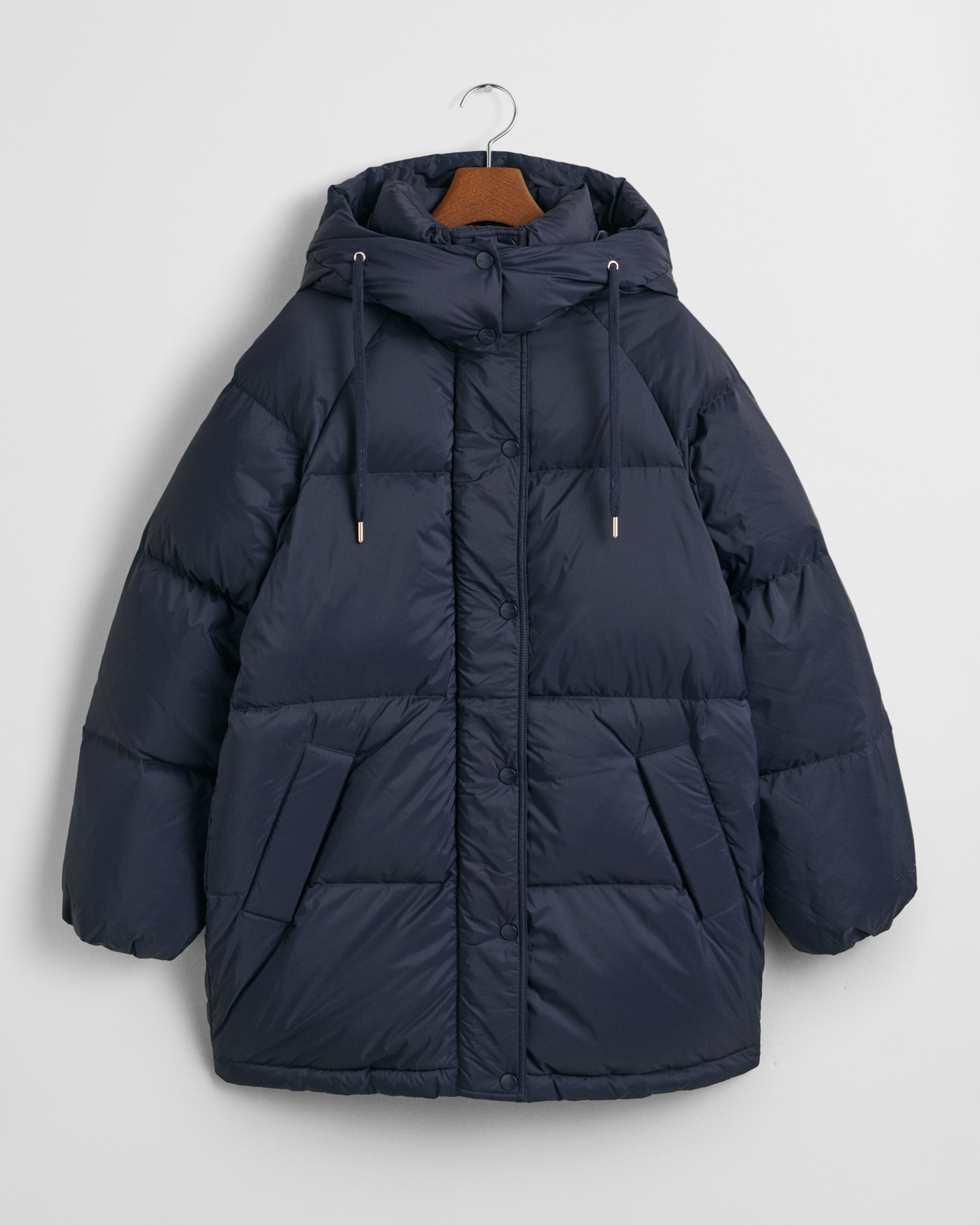 Gant Steppjacke »MID LENGTH DOWN JACKET«, mit Kapuze, mit 2-Wege-Reissverschluss