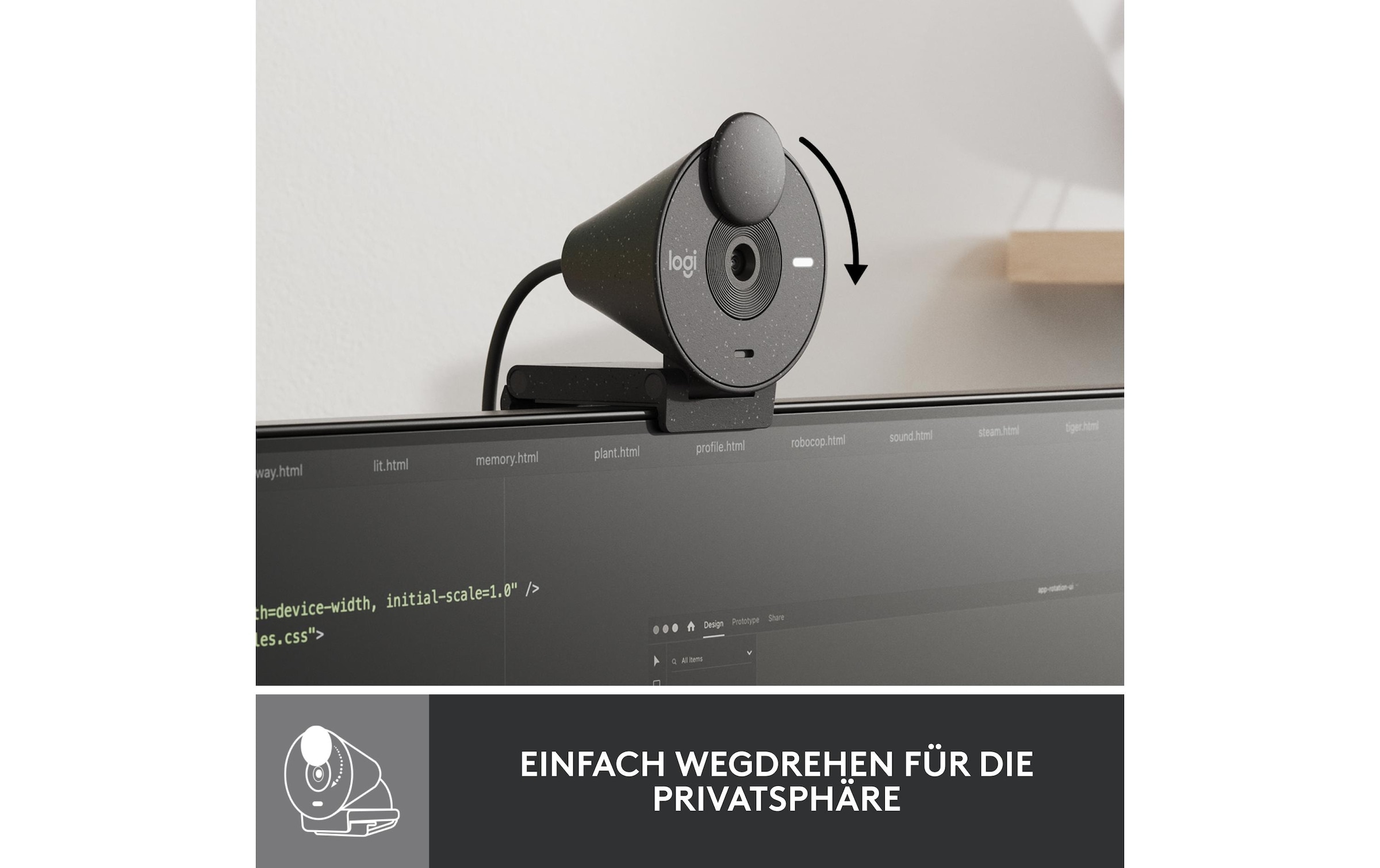 Webcam »Brio 300 graphite«