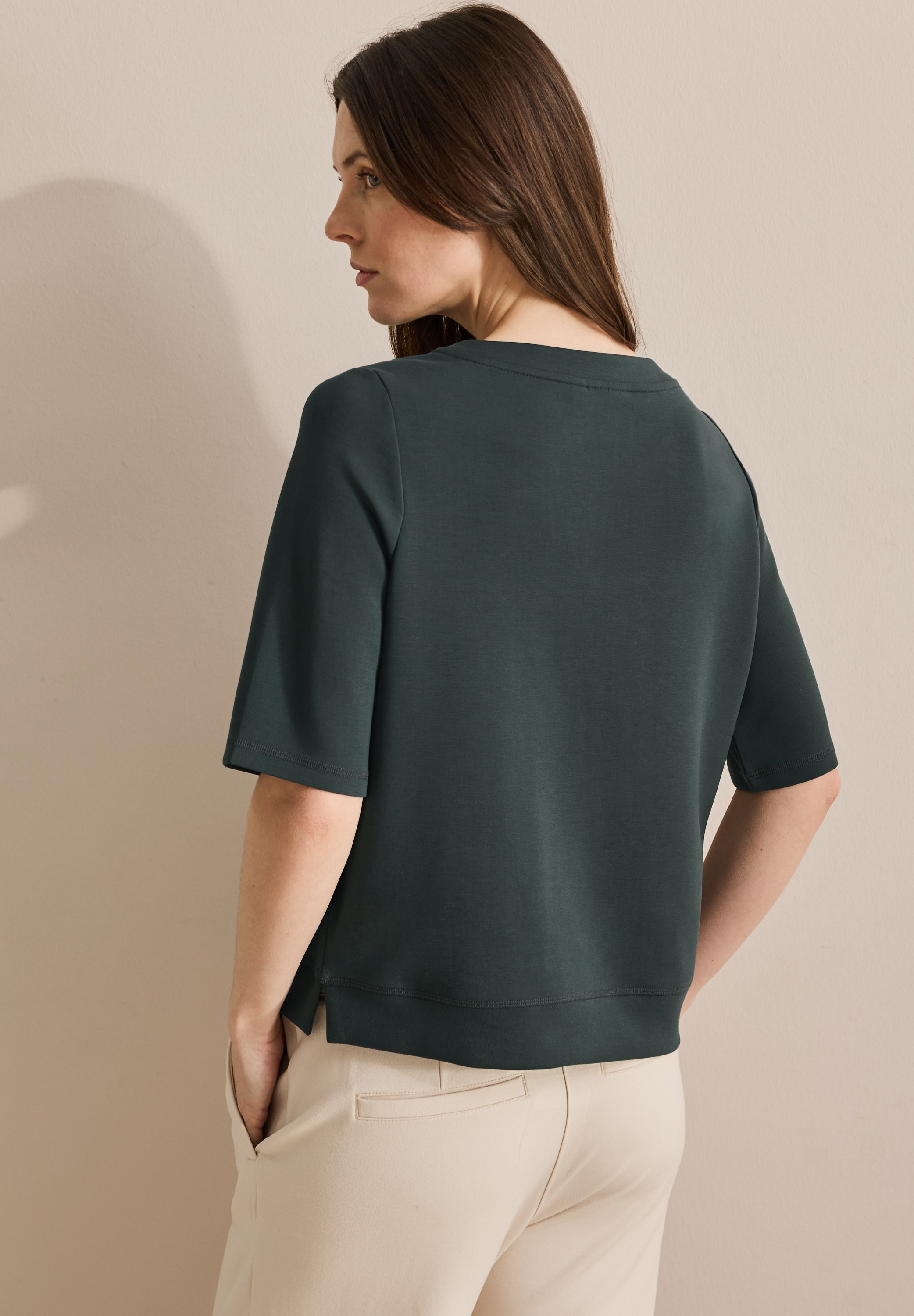 Cecil Sweatshirt, kurzarm, mit U-Boot-Ausschnitt