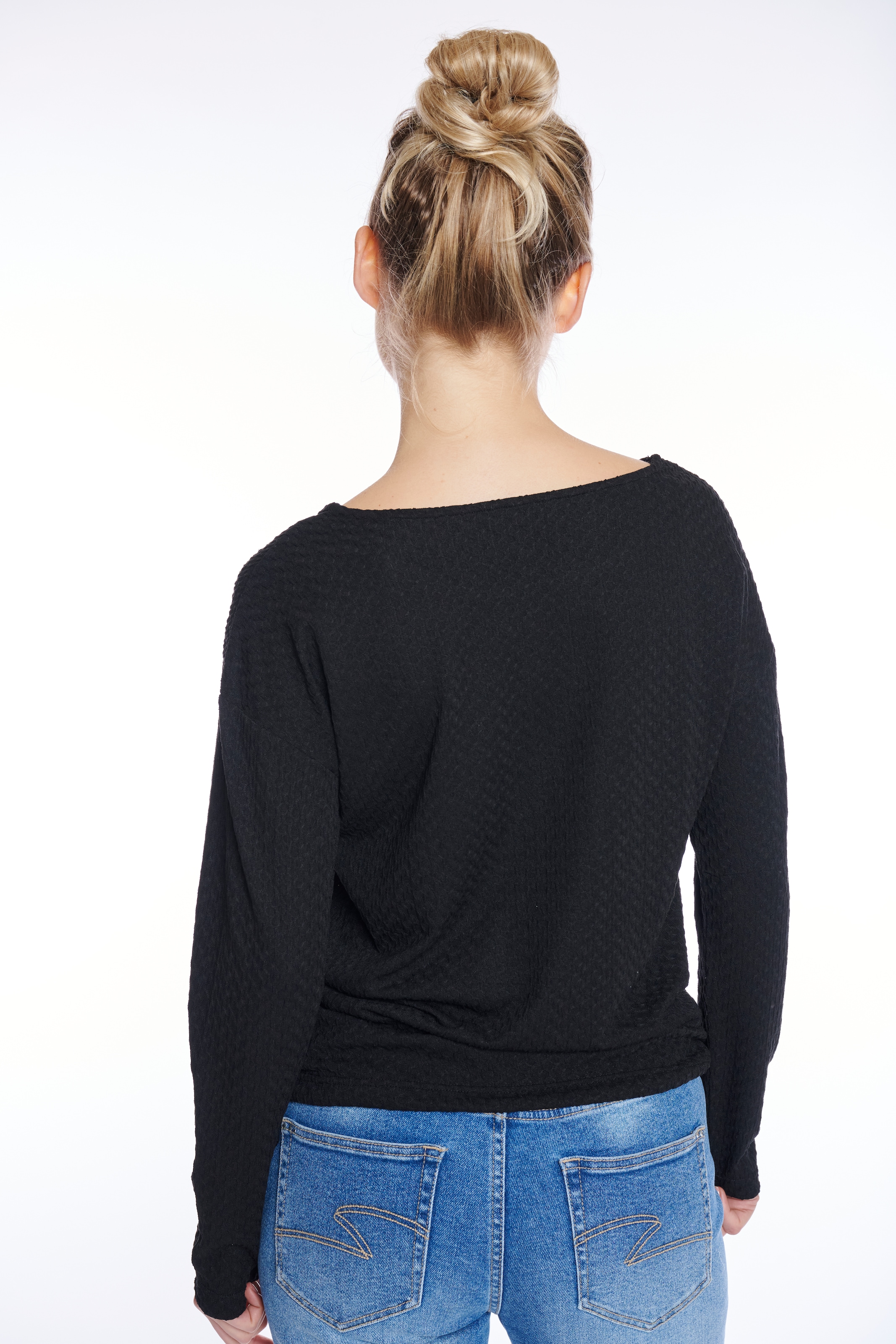 ZABAIONE Langarmshirt »Do44natella«, aus Strukturware