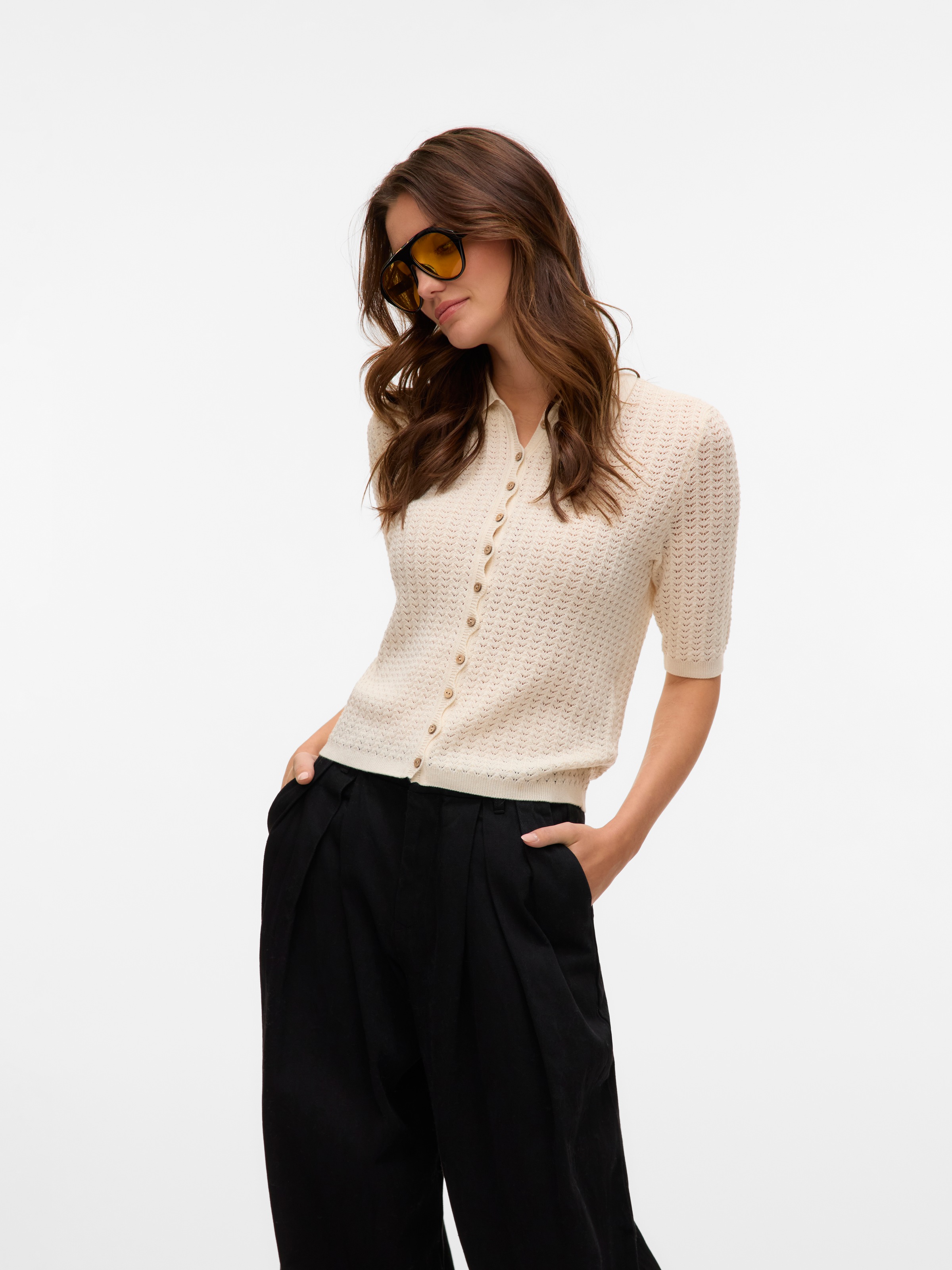 Vero Moda Strickjacke »VMPANAMA 2/4 KNIT CARDIGAN VMA NOOS«