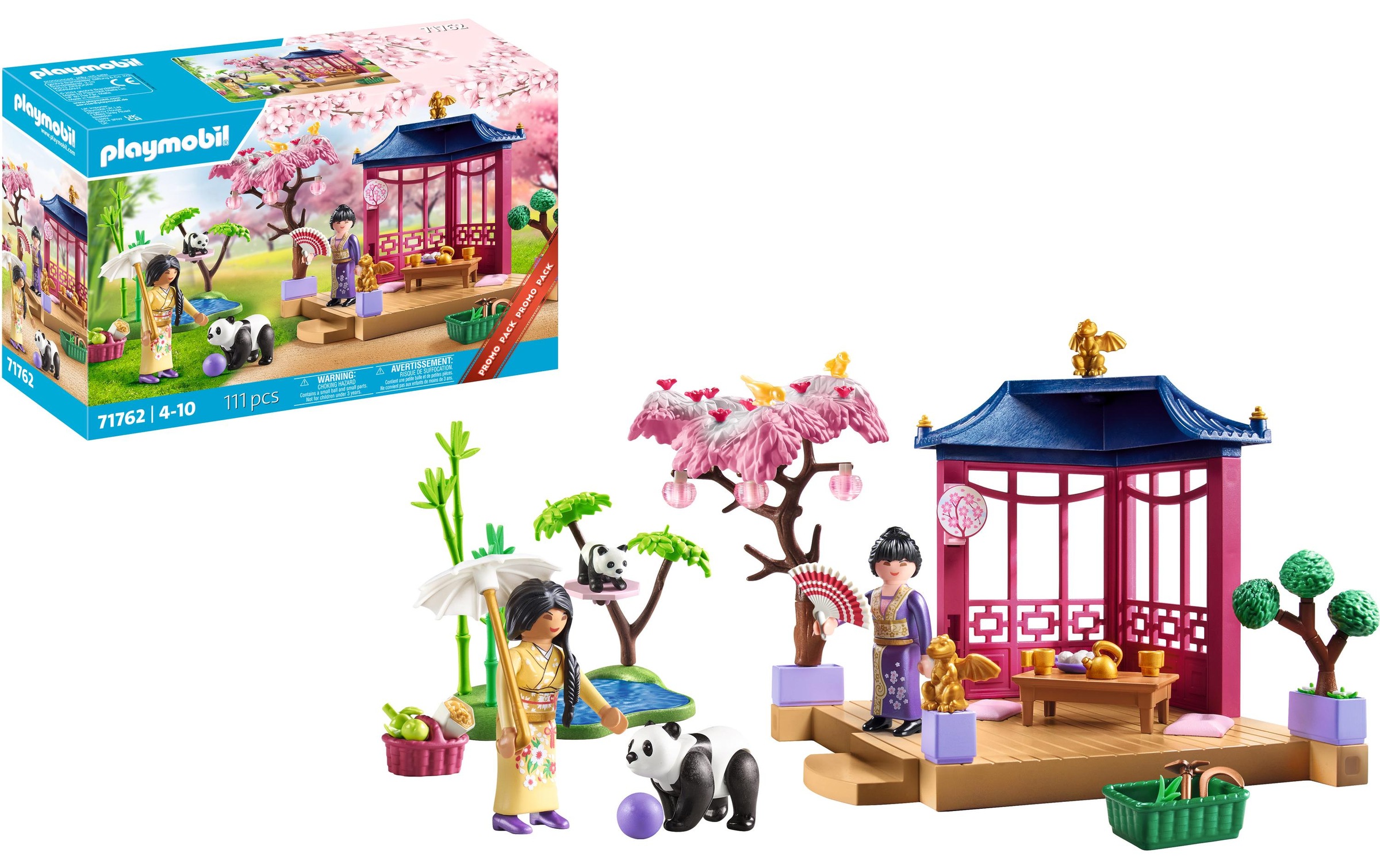 Playmobil® Spielbausteine »My Life Asiatischer Garten mit Pandafütterung 71762«