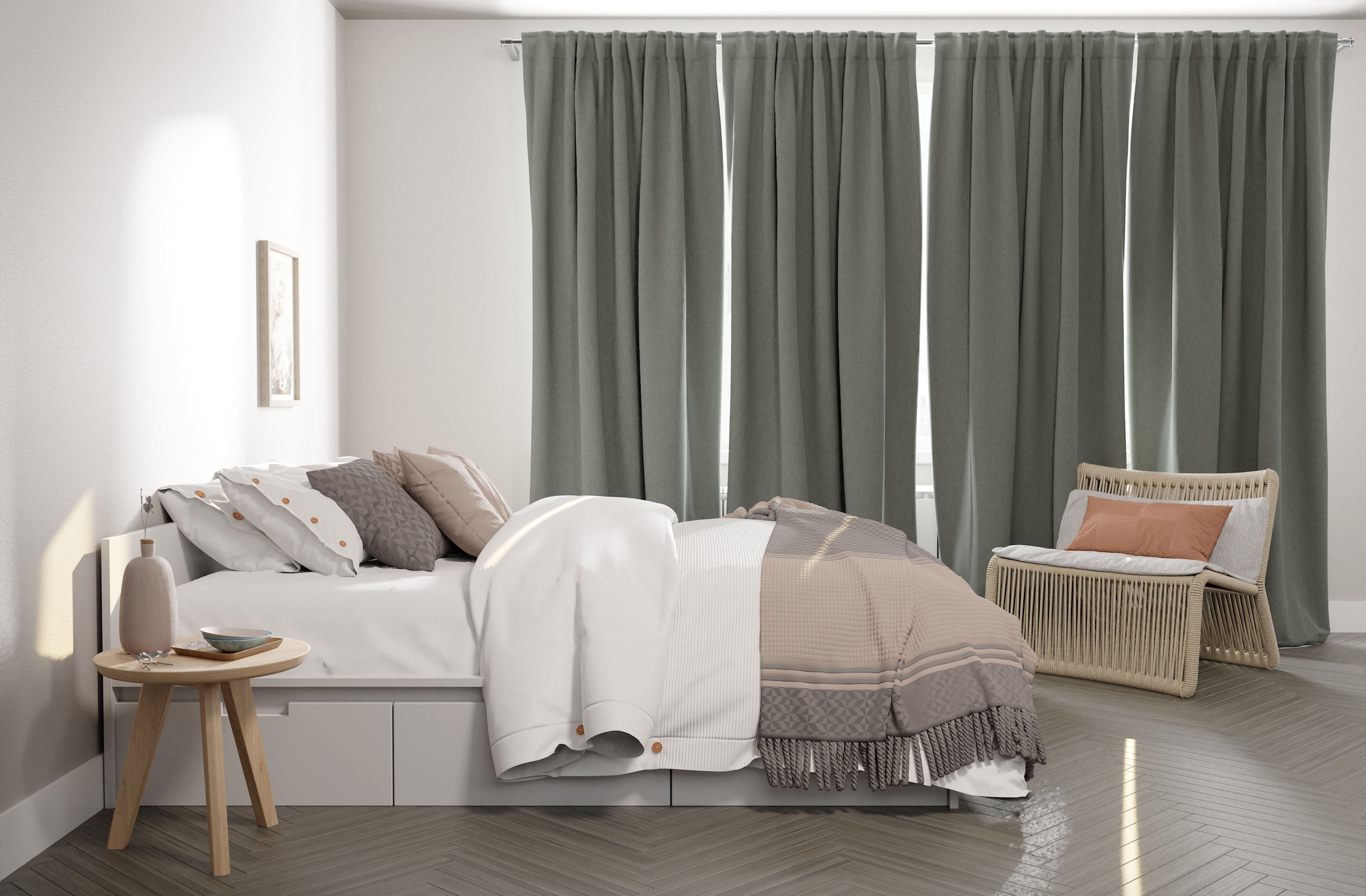HOMING Vorhang »Kjell«, (1 St.), blickdicht, uni, Türvorhang, Wohnzimmer,  Schlafzimmer online bestellen | Jelmoli-Versand