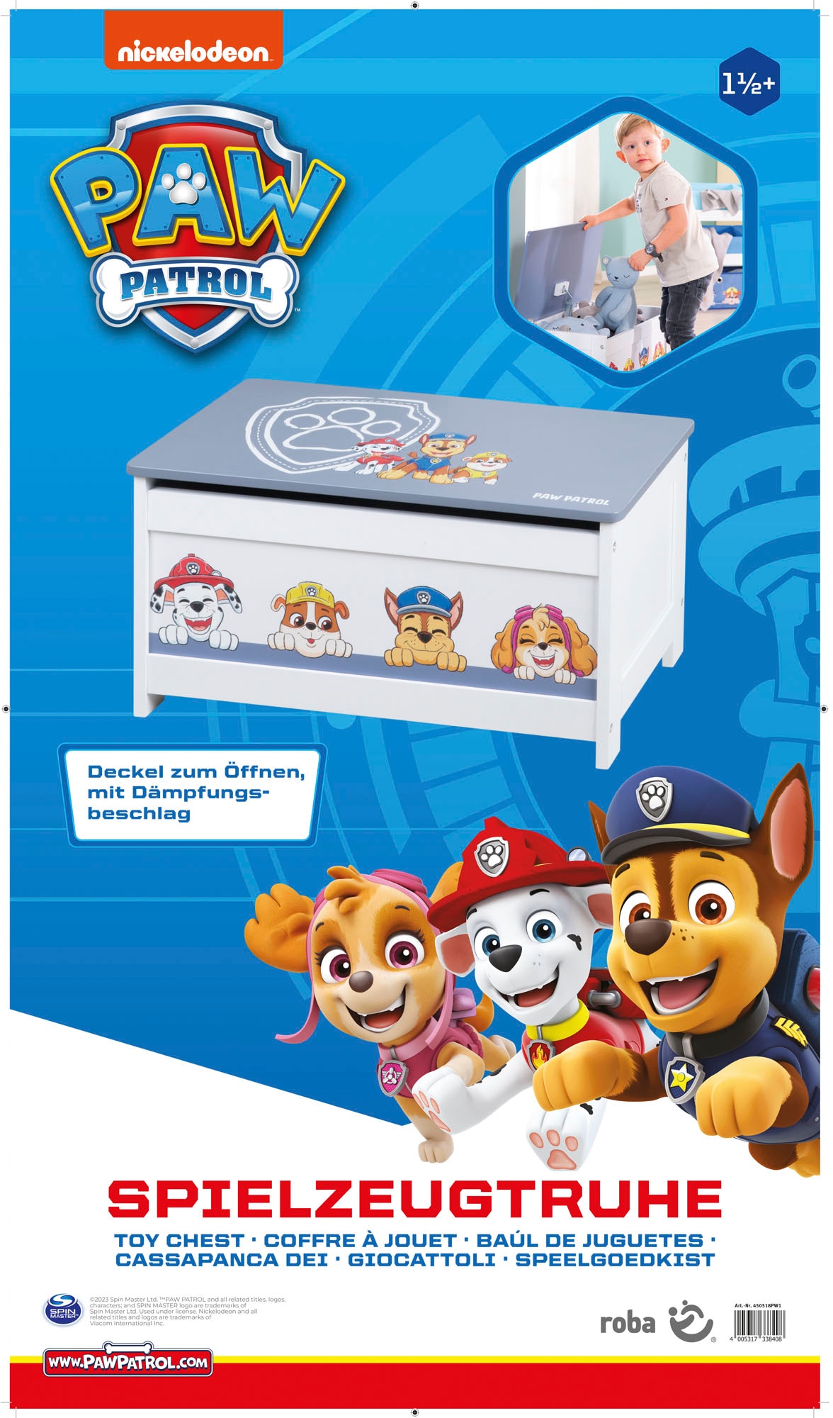 roba® Truhe »PAW Patrol«, mit Deckelbremse