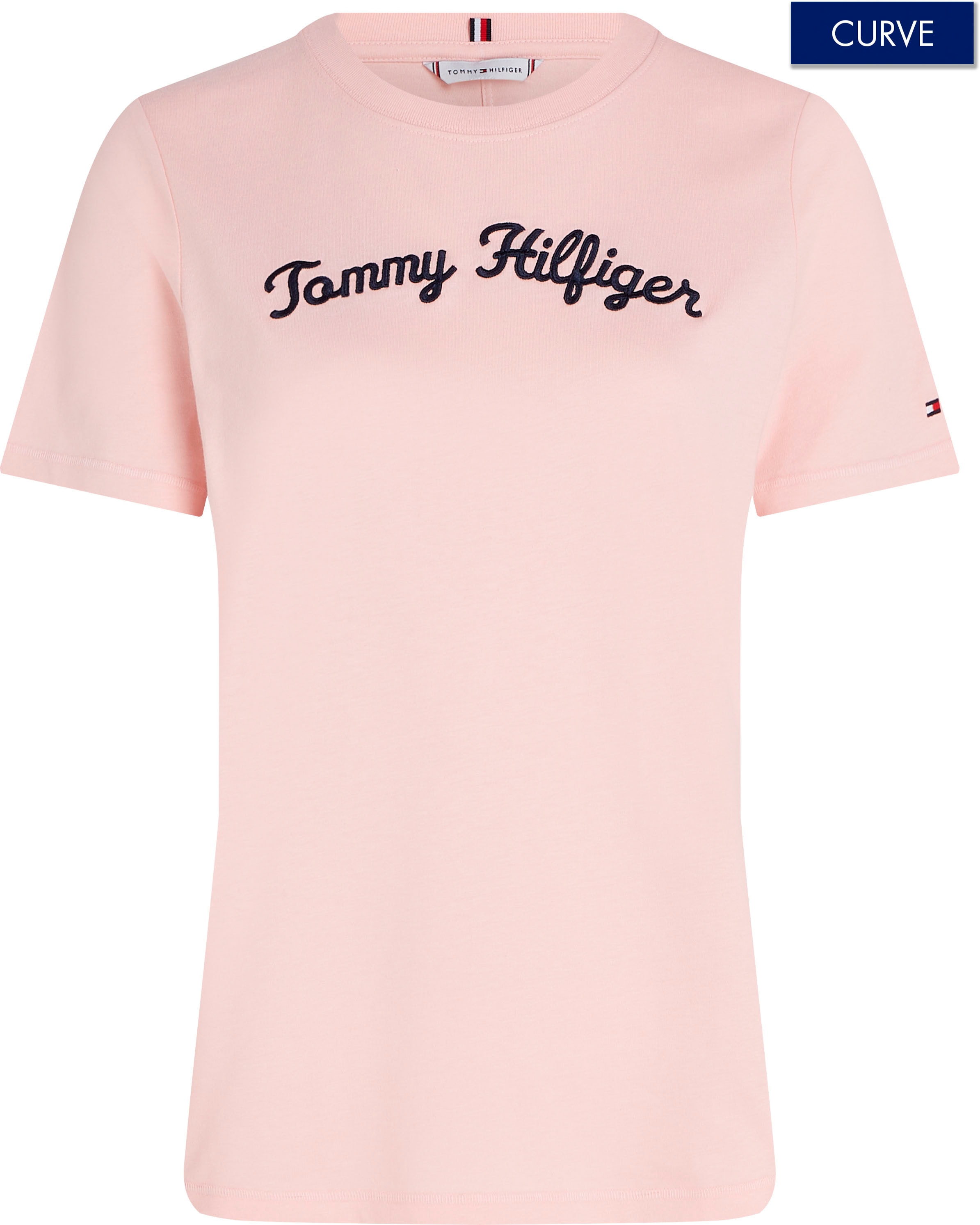 Tommy Hilfiger Curve T-Shirt »CRV REG SCRIPT TEE SS«, Grosse Grössen