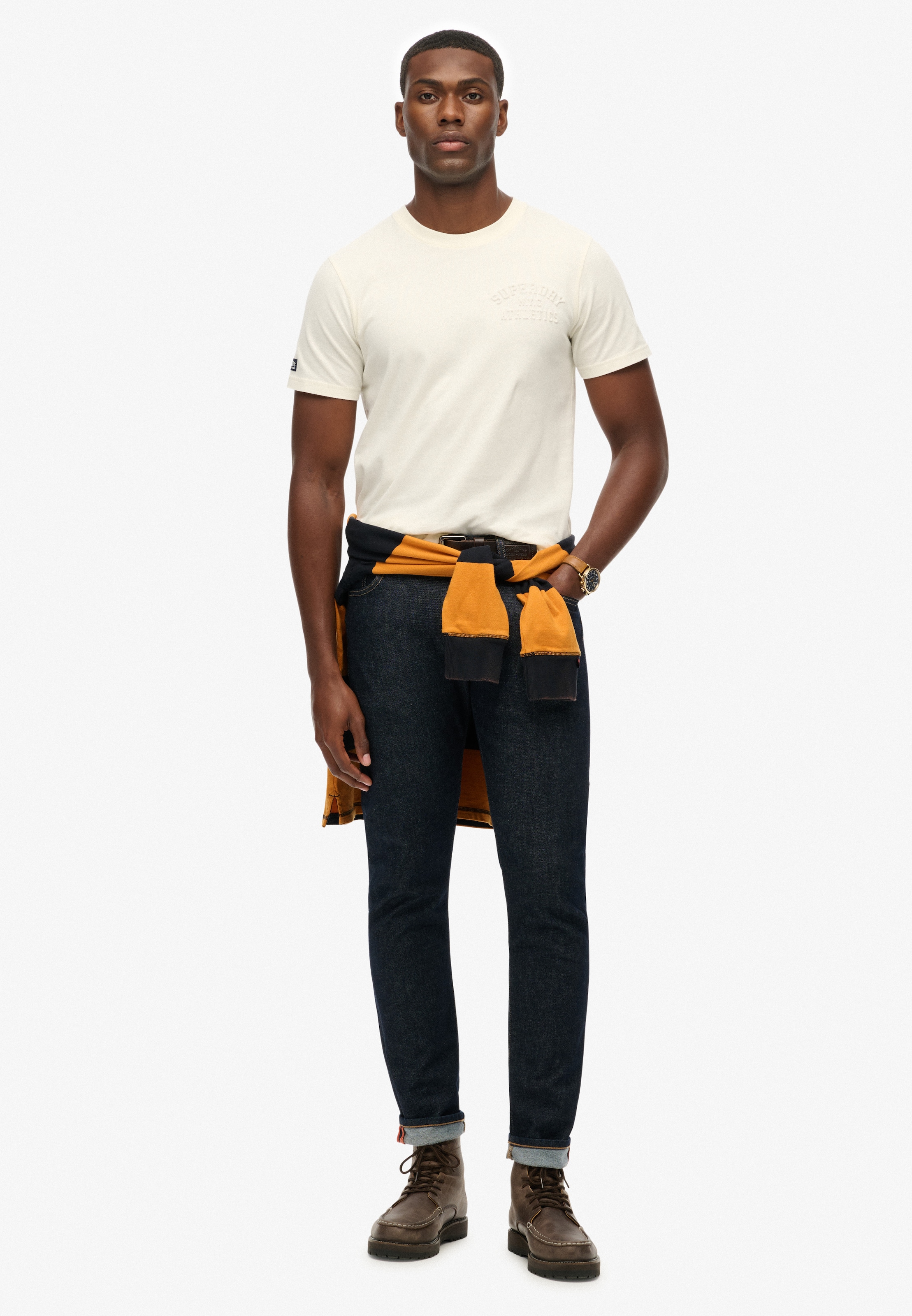 Superdry Rundhalsshirt »ATHLETIC EMBOSS RELAXED TEE«