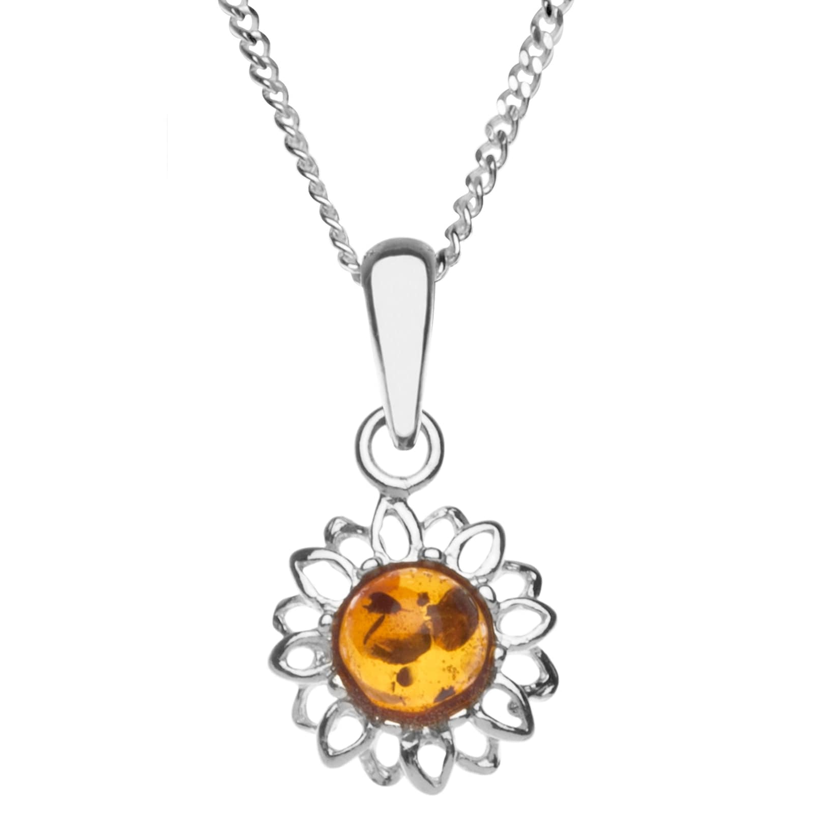 OSTSEE-SCHMUCK Kette mit Anhänger "Ostsee-Schmuck Kette mit Anhänger Blüte 12 mm"