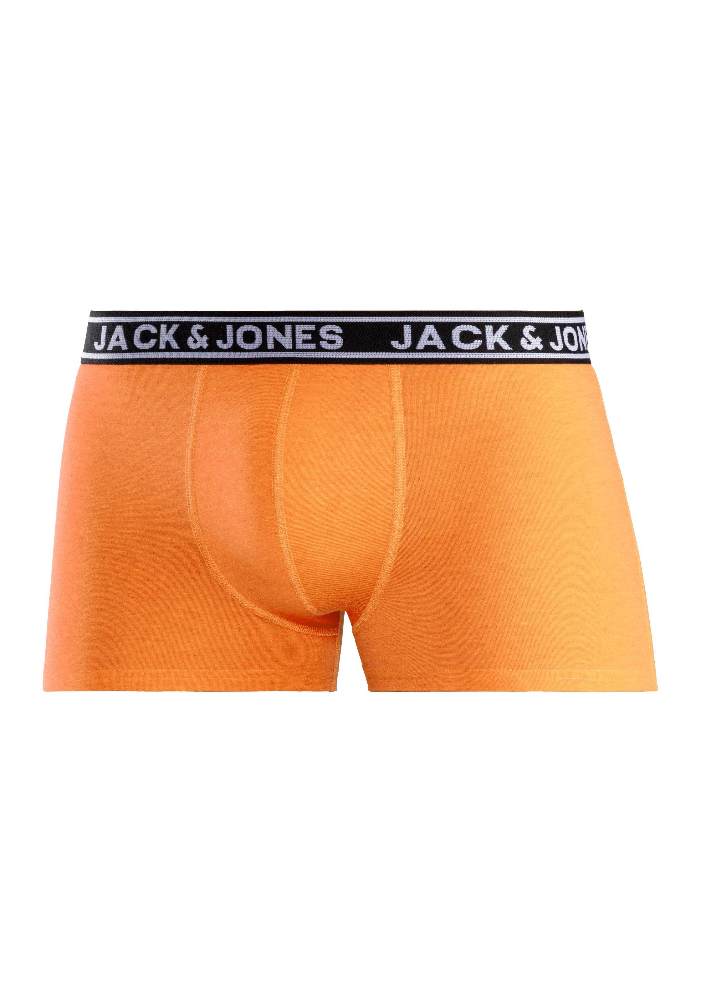 Jack & Jones Trunk »JACCRISP im 6er Pack mit Logobund und Stretchkomfort«, (Packung, 6 St.), unifarben mit Farbeinsatz, modisch, eng anliegend, Baumwollmischung
