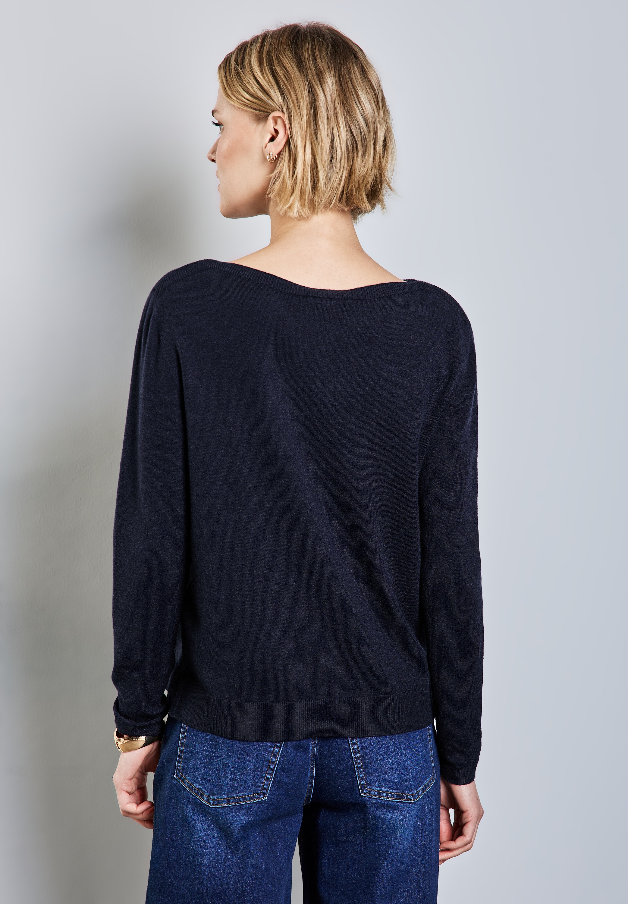 STREET ONE Strickpullover, mit Rippbündchen