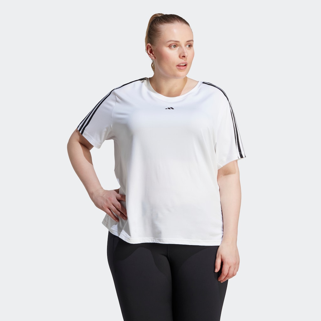 adidas Performance T-Shirt »AEROREADY TRAIN ESSENTIALS 3-STREIFEN – GROSSE GRÖSSEN«