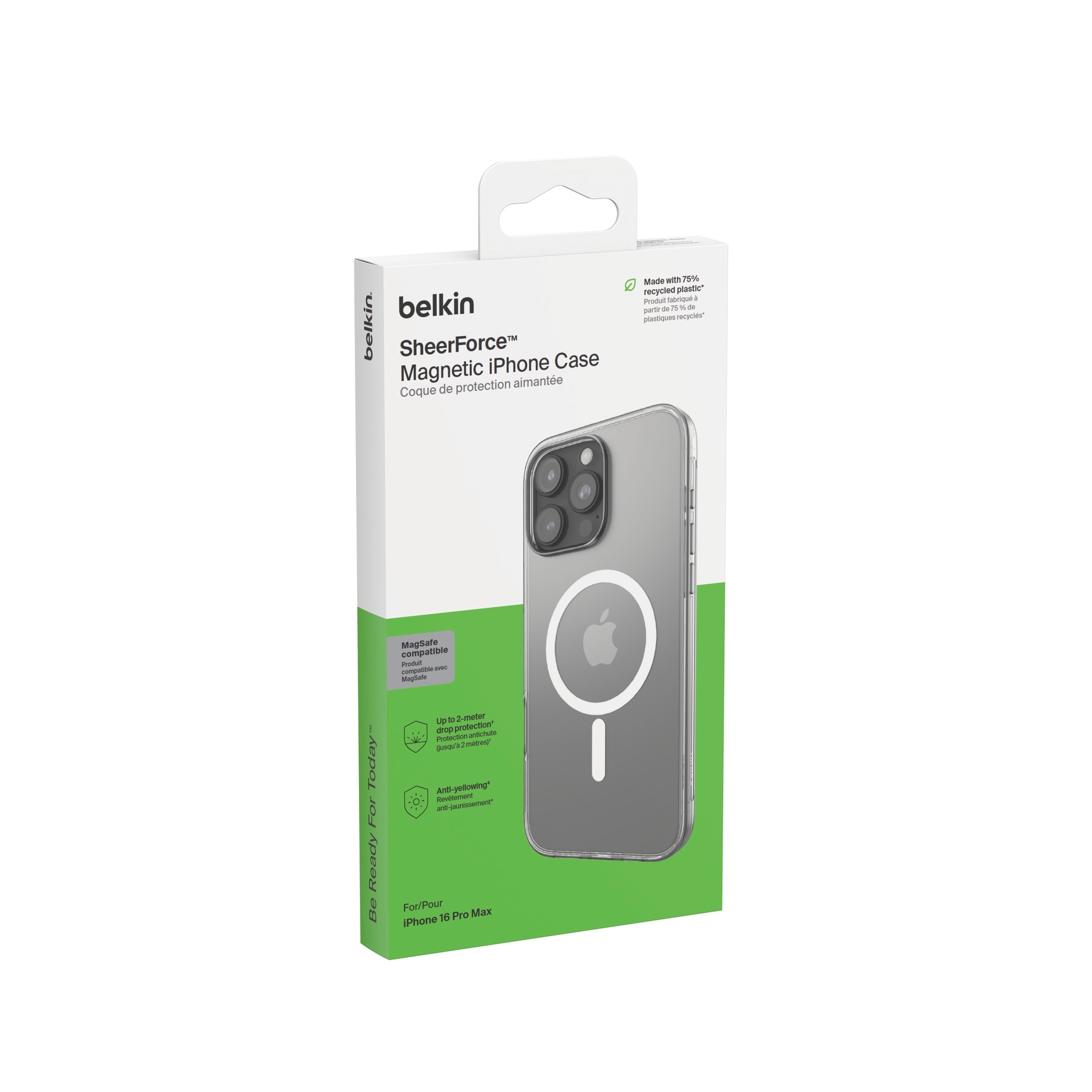 Belkin Handyhülle »SheerForce magnetisches Case für Apple iPhone 16 Pro Max«, iPhone 16 Pro Max, Backcover, Schutzhülle, Handyschutzhülle, Case, Schutzcase, stossfest