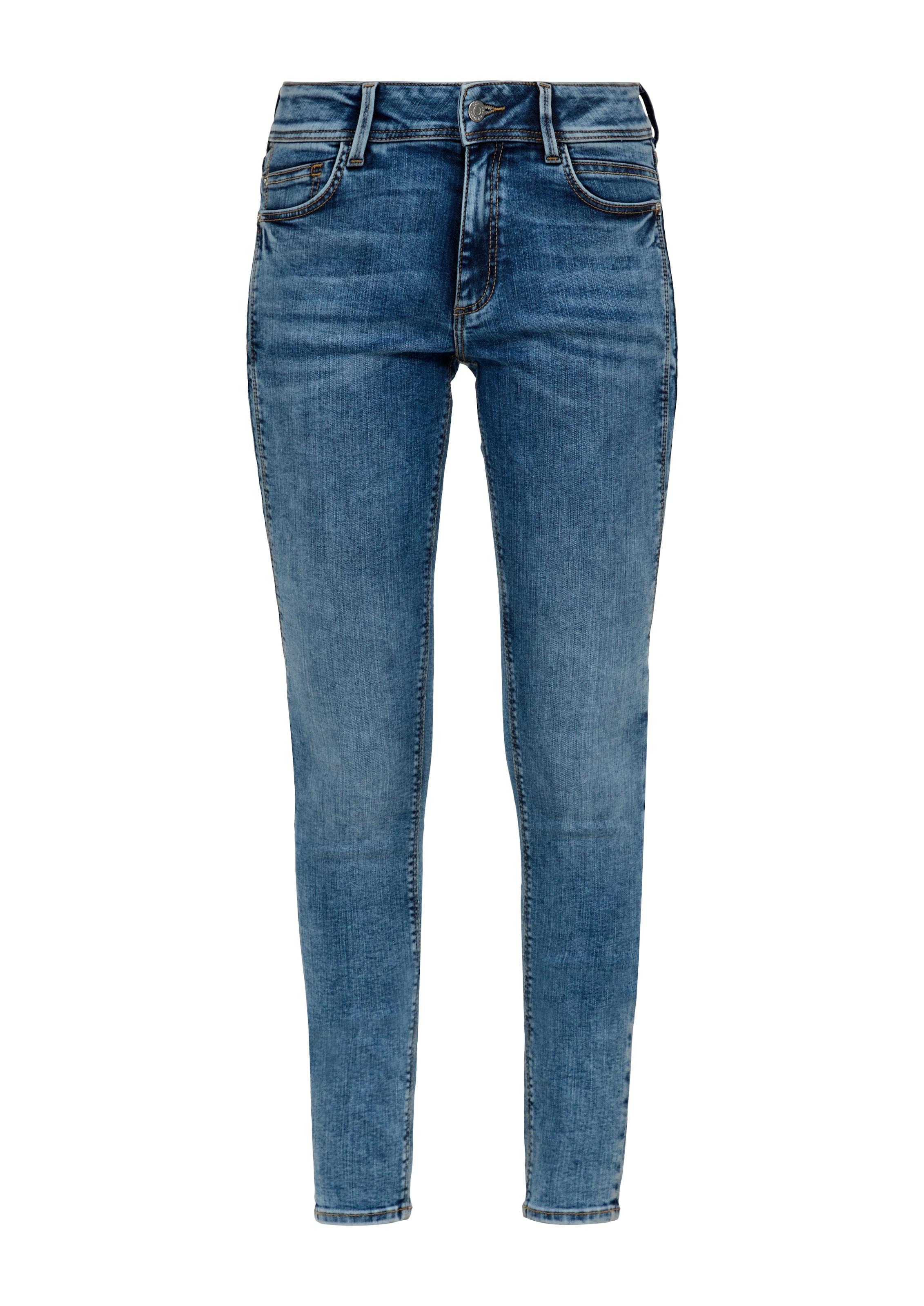 QS 5-Pocket-Jeans, mit Washed-Optik