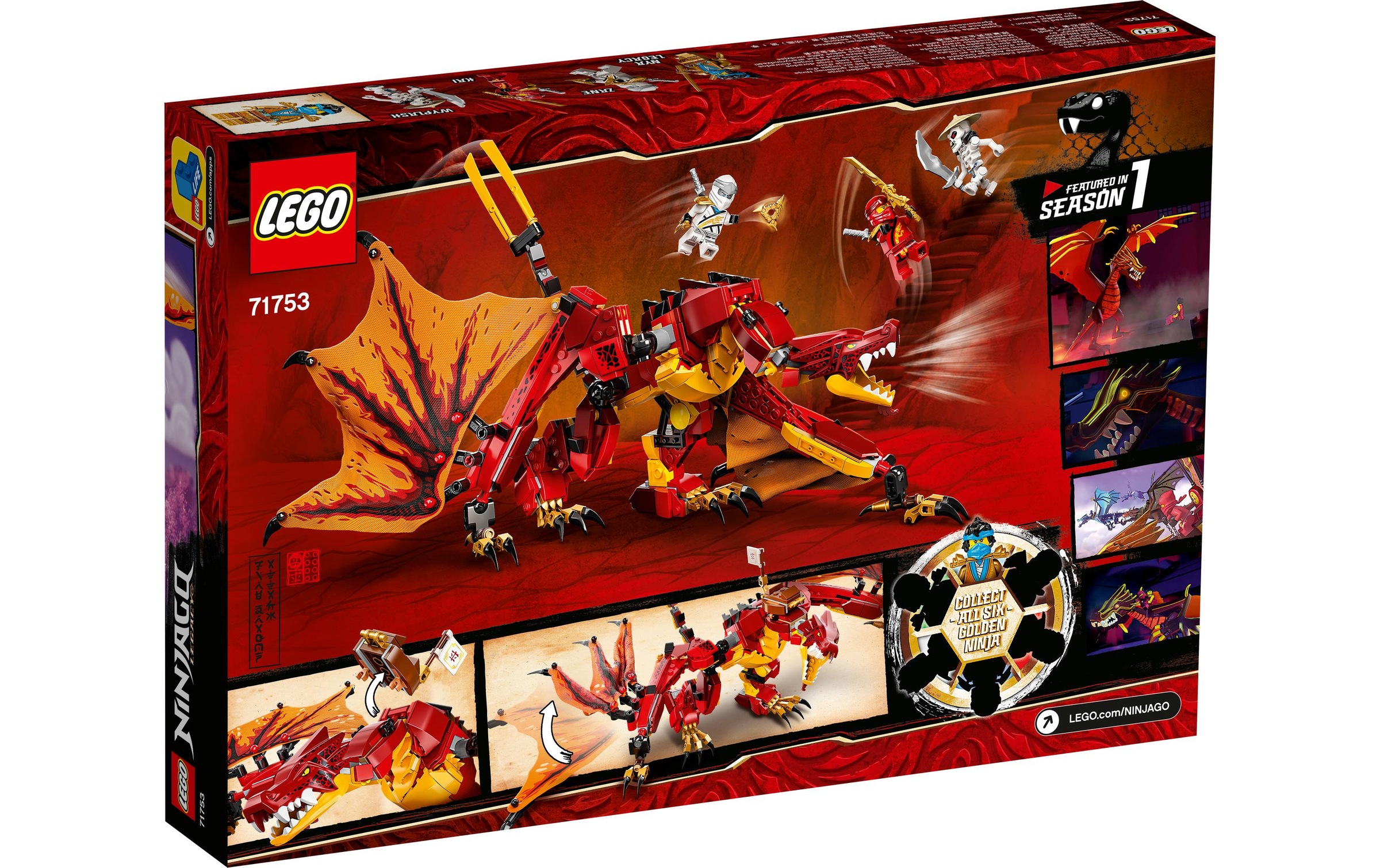LEGO® Konstruktionsspielsteine »Kais Feuerdrache 7175«