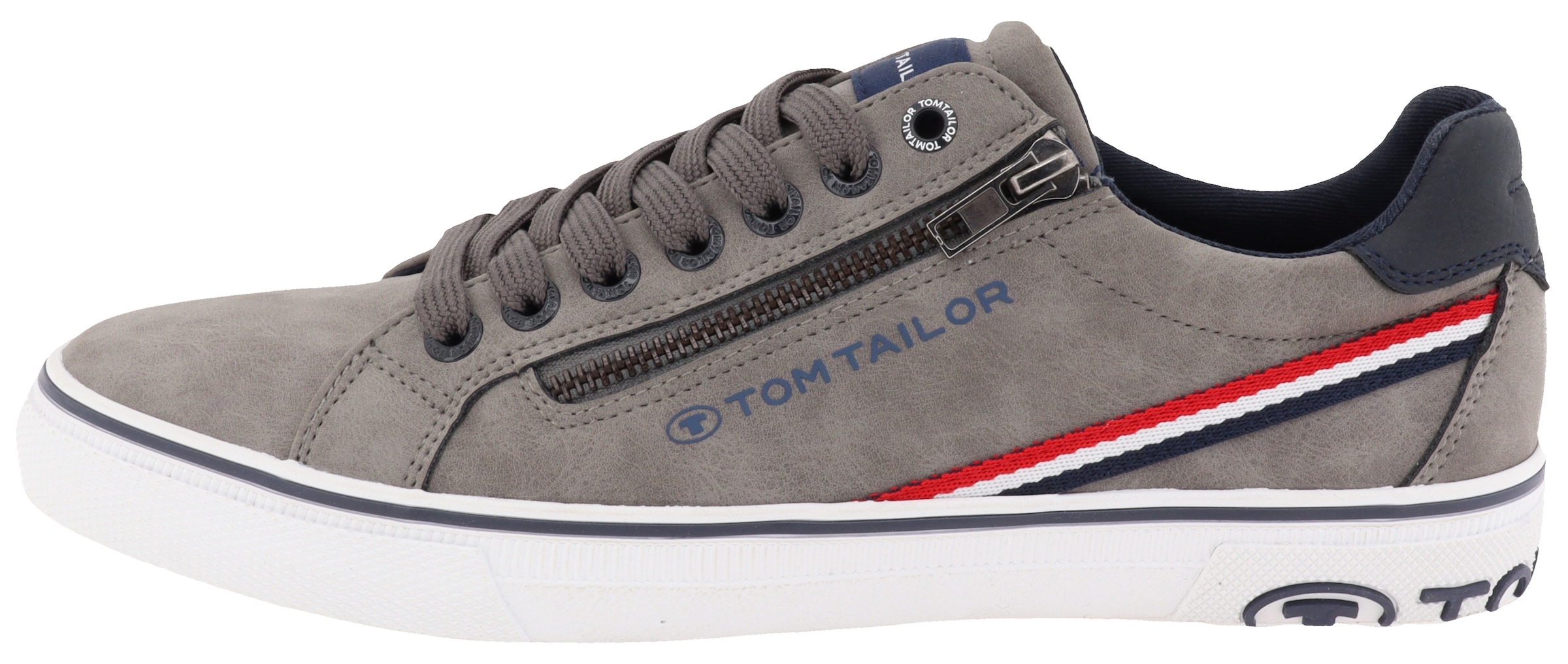 TOM TAILOR Sneaker, mit Kontrastbesatz, Freizeitschuh, Halbschuh, Schnürschuh