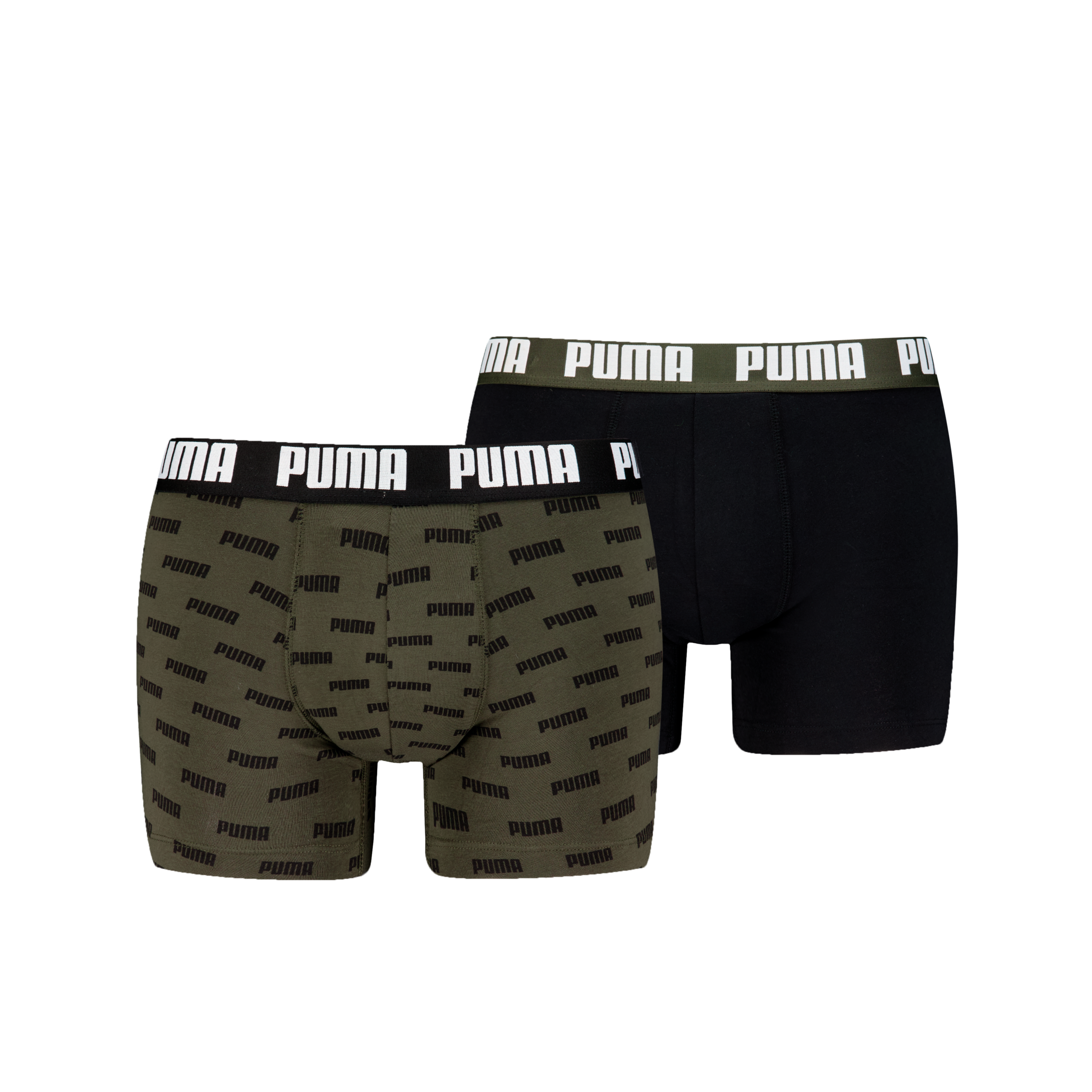 PUMA Boxershorts »PUMA MEN EVERYDAY LOGO PRINT BOXERS 2P« Packung, 2er Pack, 1x uni und 1x allover Logodruck
