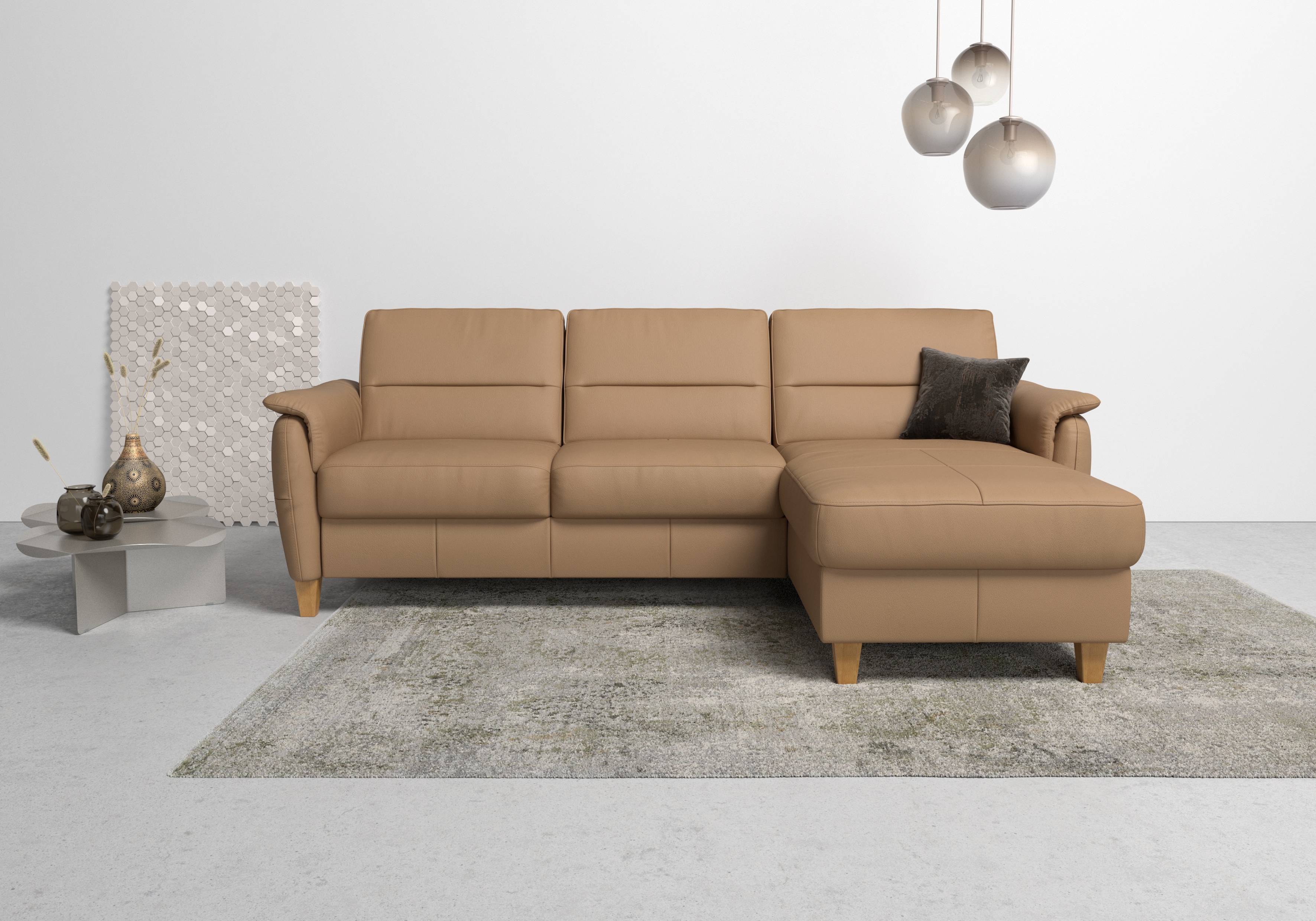 Home affaire Ecksofa "Palmera L-Form, B: 244 cm - OTTO. Verlässliche Qualität." optional Schlaffunktion & Bettkasten, Federkern