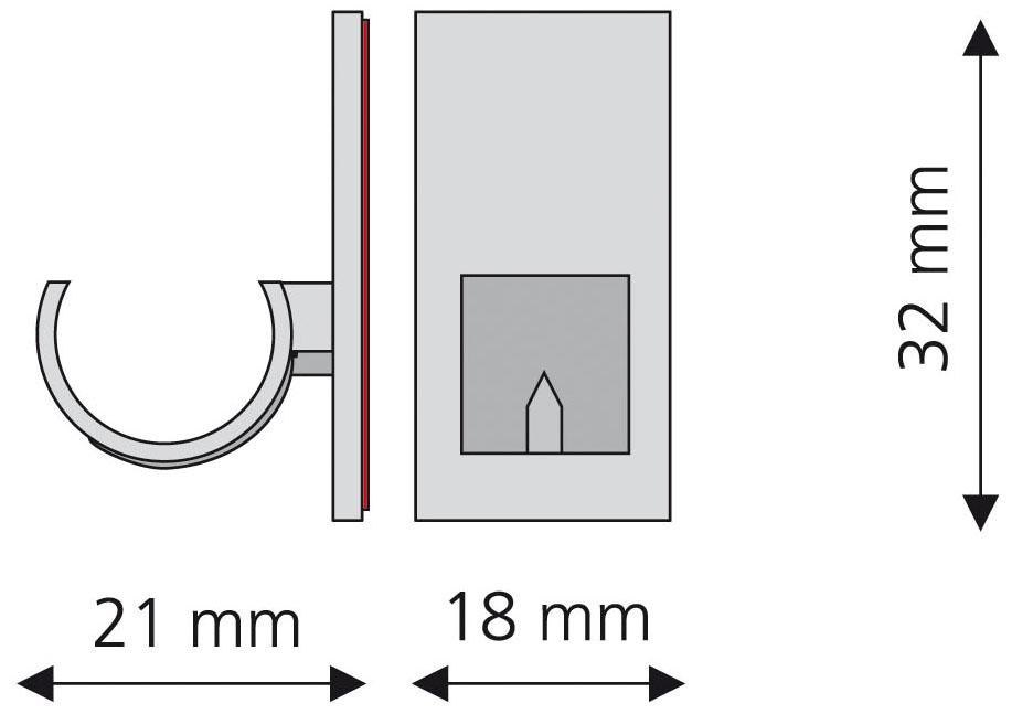 Liedeco Klebeträger, (Set, 2 St.), für Cafehausstangen Ø 12 mm online  kaufen | Jelmoli-Versand