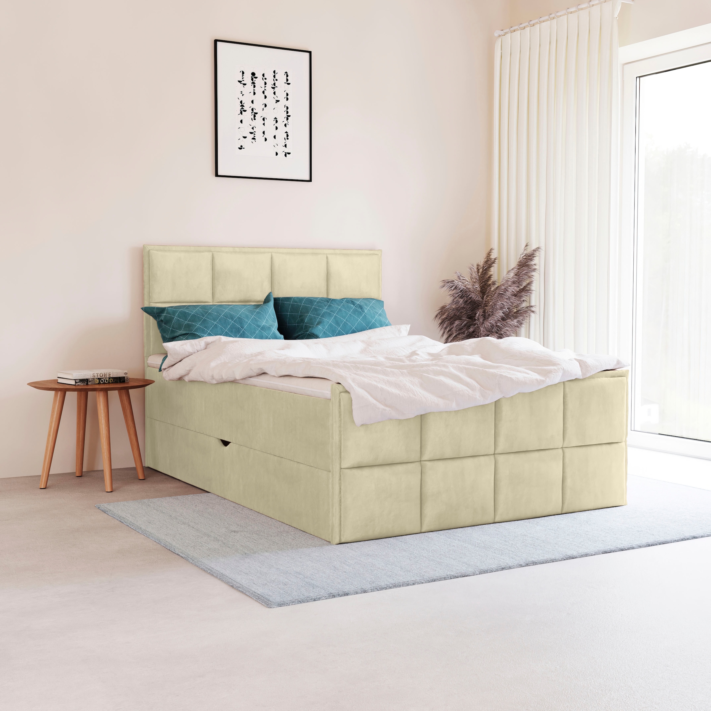 Leonique Boxspringbett »Timeo«, in den Breiten 120,140,160 & 180 cm erhältlich