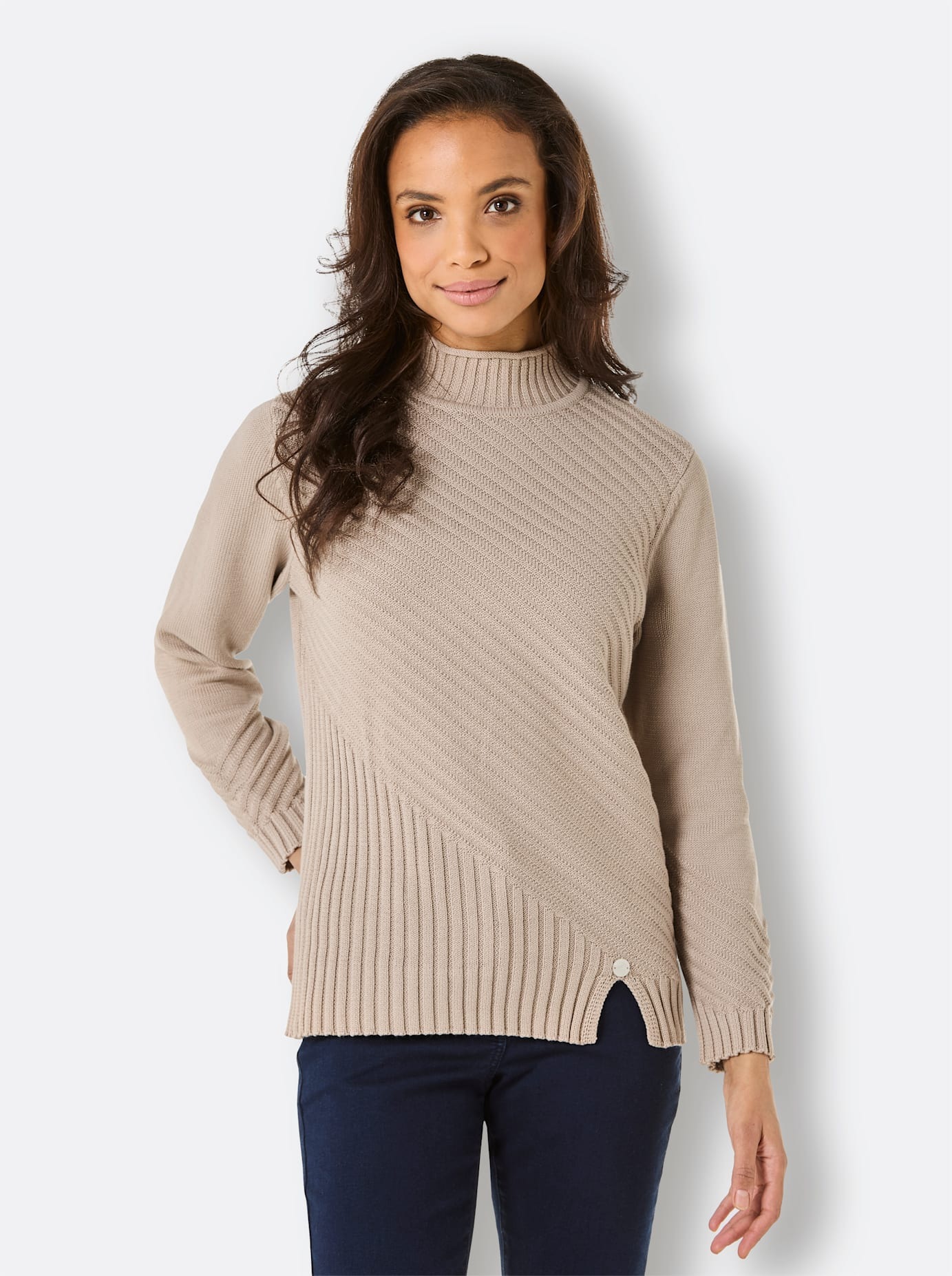 CREATION L PREMIUM Stehkragenpullover »Pima-Baumwoll-Pullover«