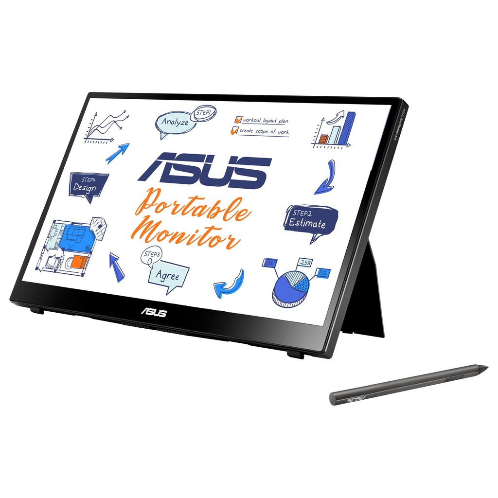Asus Portabler Monitor »ASUS ZenScreen MB14AHD«, 35,42 cm/14 Zoll, 1920 x 1080 px, Full HD, 5 ms Reaktionszeit, 60 Hz