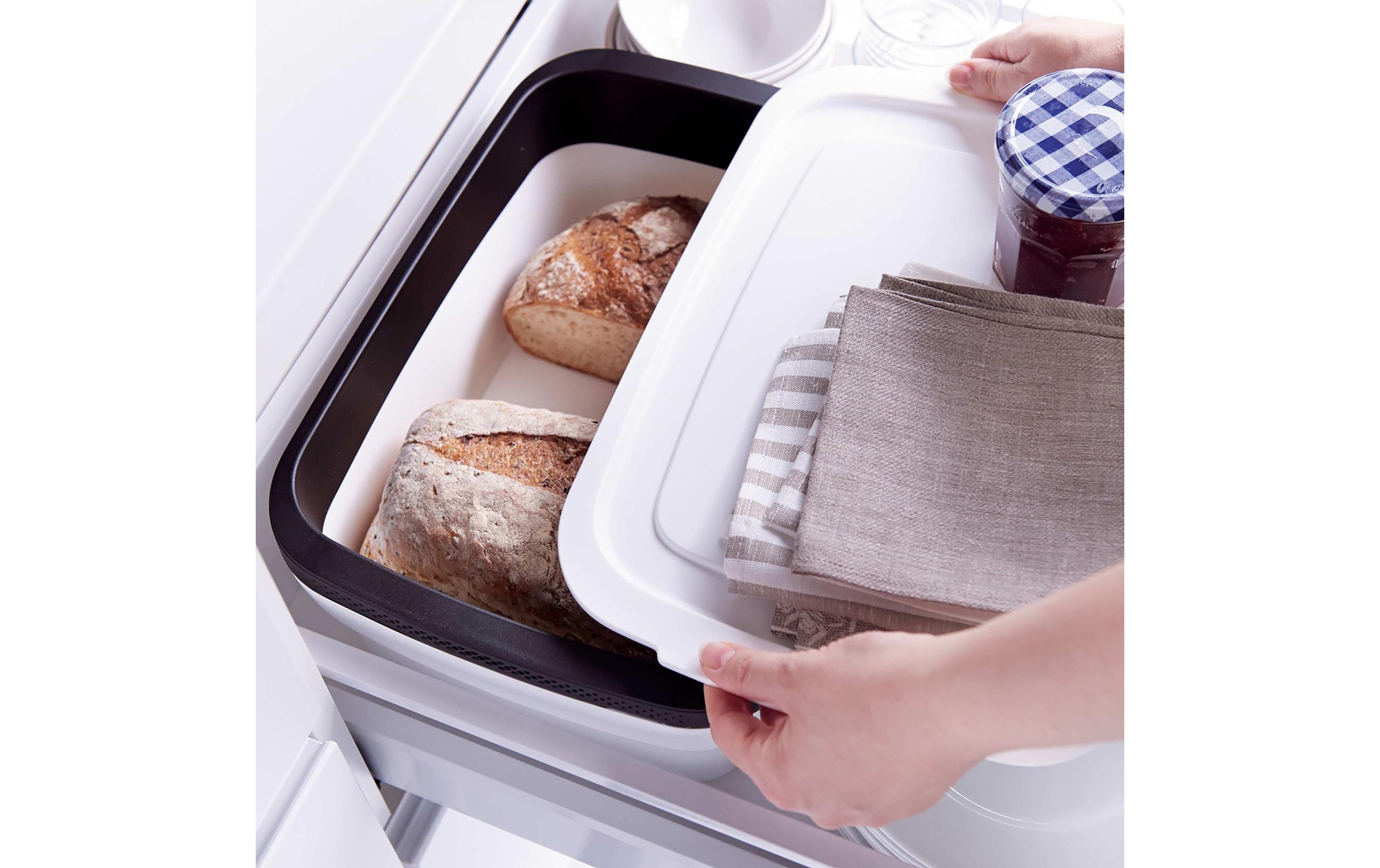 TUPPERWARE Brotkasten »Bread Smart Junior 32 x 16 x 15 cm Weiss«, (1 tlg.)