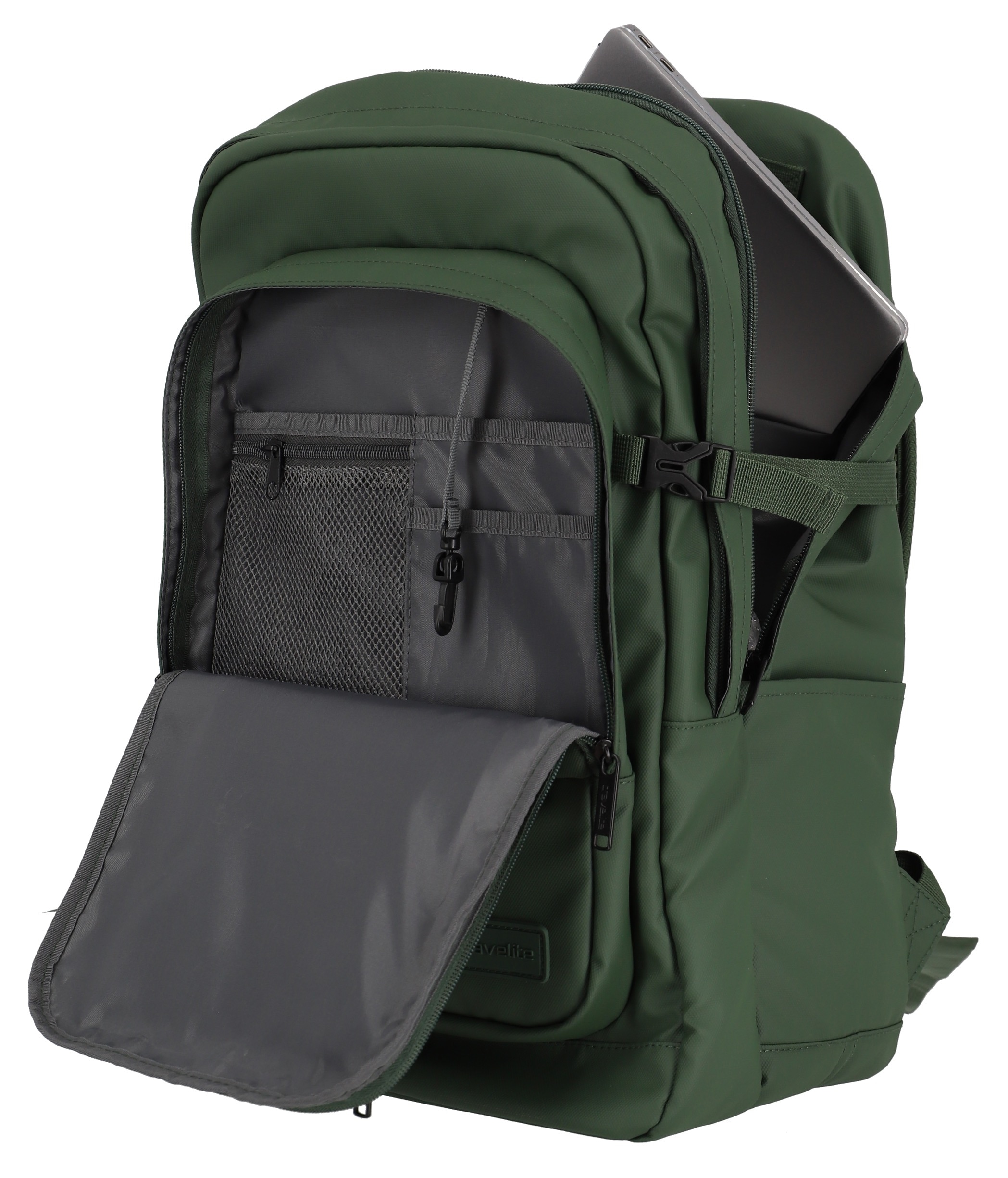 travelite Freizeitrucksack »BASICS Rucksack Plane«, Schulrucksack Arbeitsrucksack Reiserucksack mit 15,6 Zoll Laptopfach