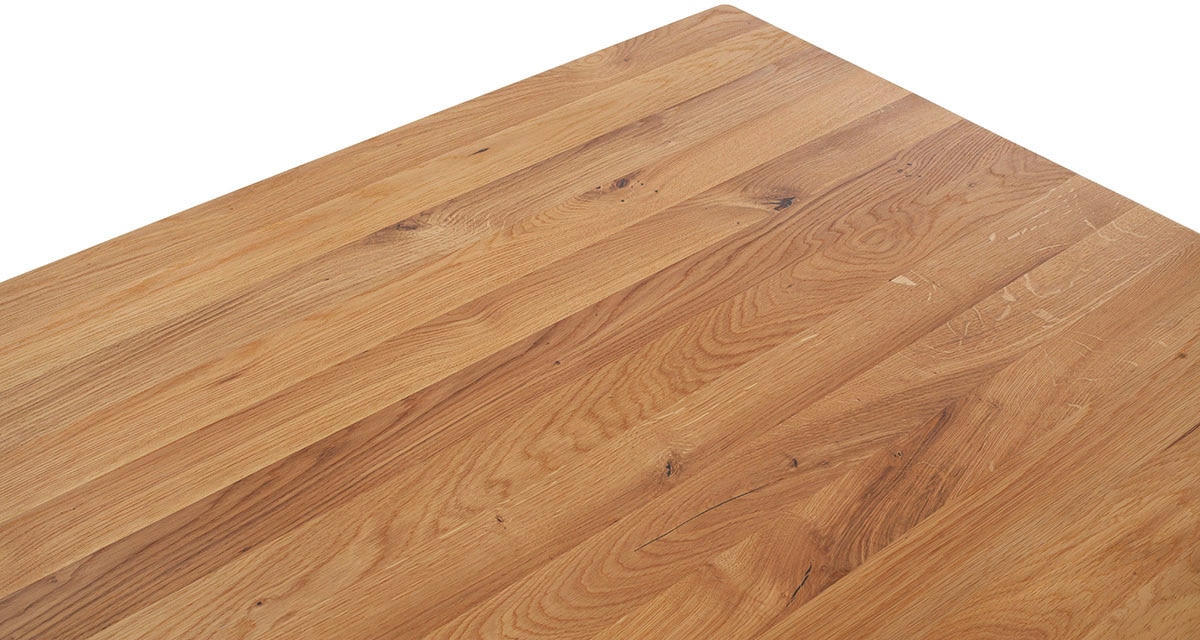 MCA furniture Esstisch »ETNA 4-Fuss Tisch«, (Einzelstück), Massivholz,durchgehende Lamelle,Stollenfuss 10x10cm,Tischplatte 2,5cm
