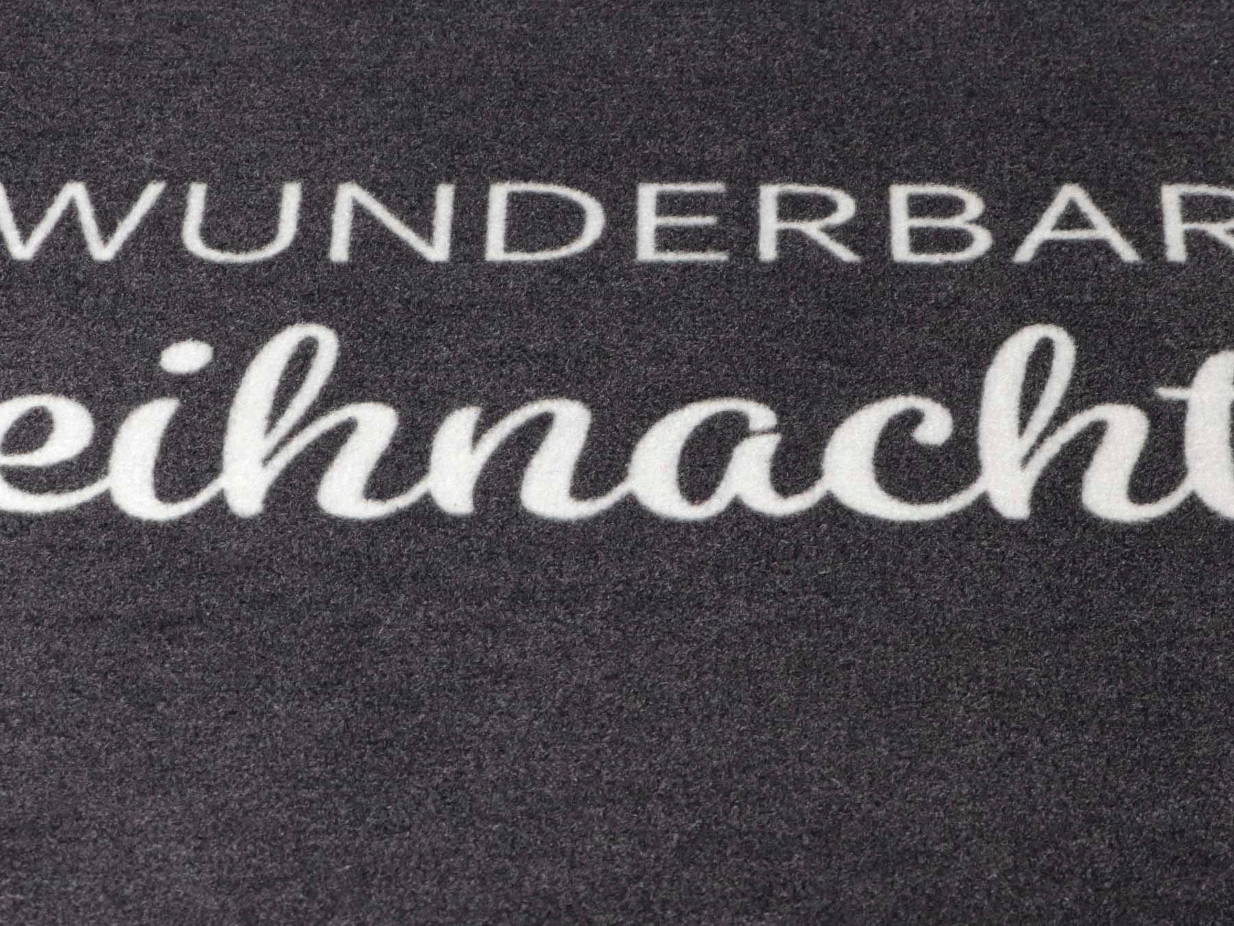 Primaflor-Ideen in Textil Fussmatte »VELVET - WEIHNACHTSZEIT«, rechteckig, 5 mm Höhe, Schmutzfangmatte, Weihnachten, mit Spruch, waschbar, rutschhemmend