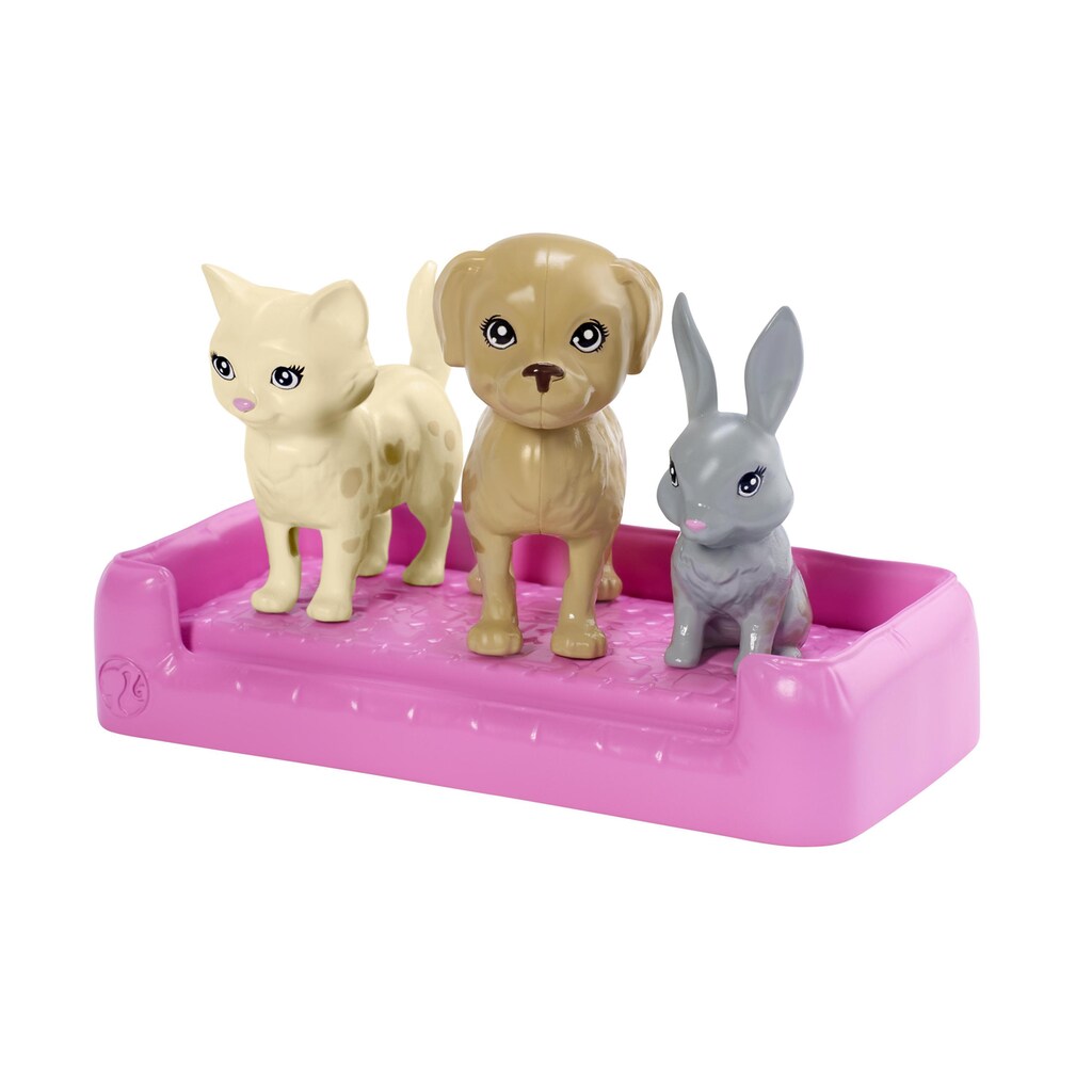 Barbie Spielfigur »Wash Pets Puppe mit Tieren«, (Set)