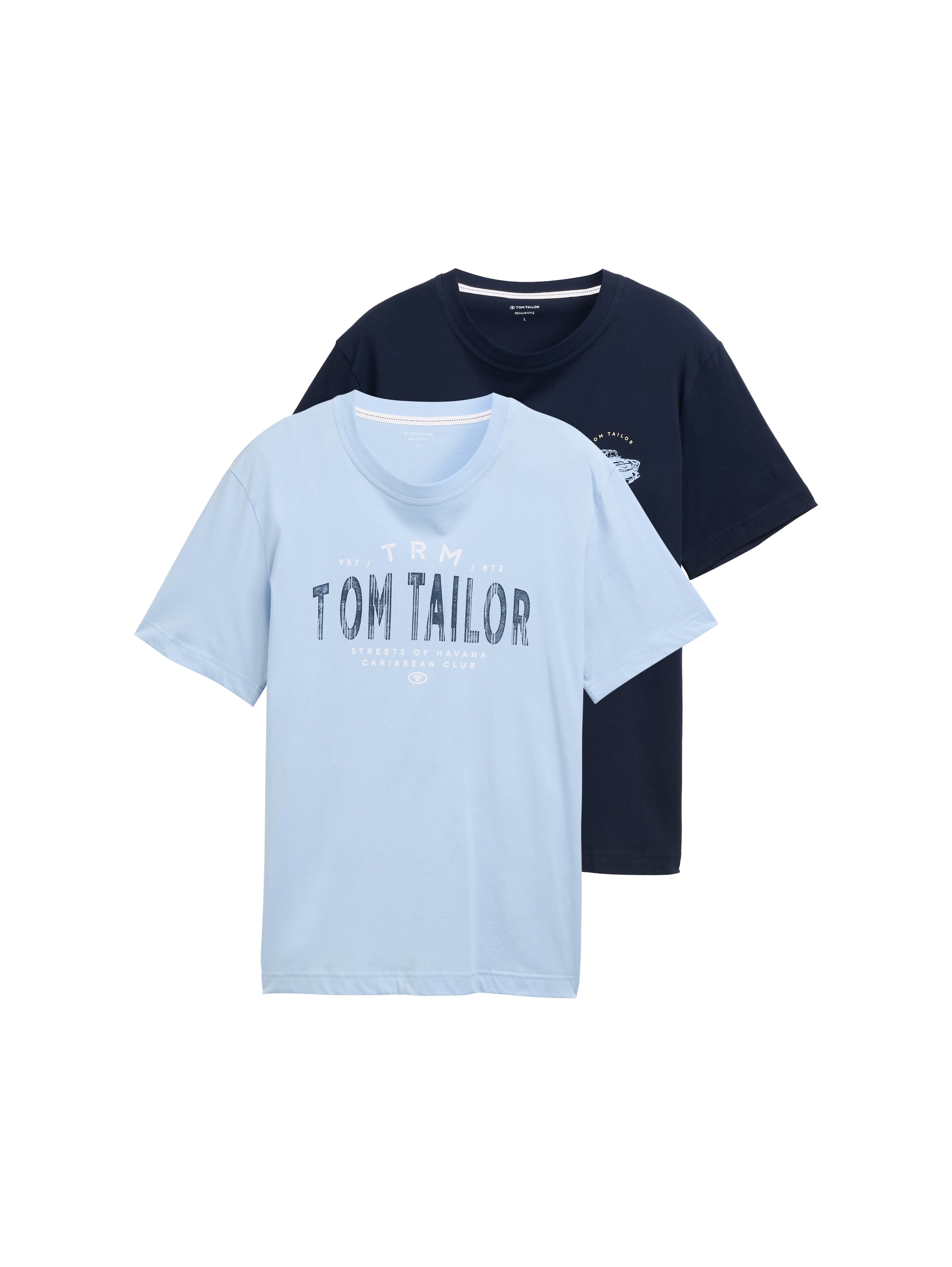 TOM TAILOR T-Shirt, (Packung, 2 tlg.), mit Frontprint