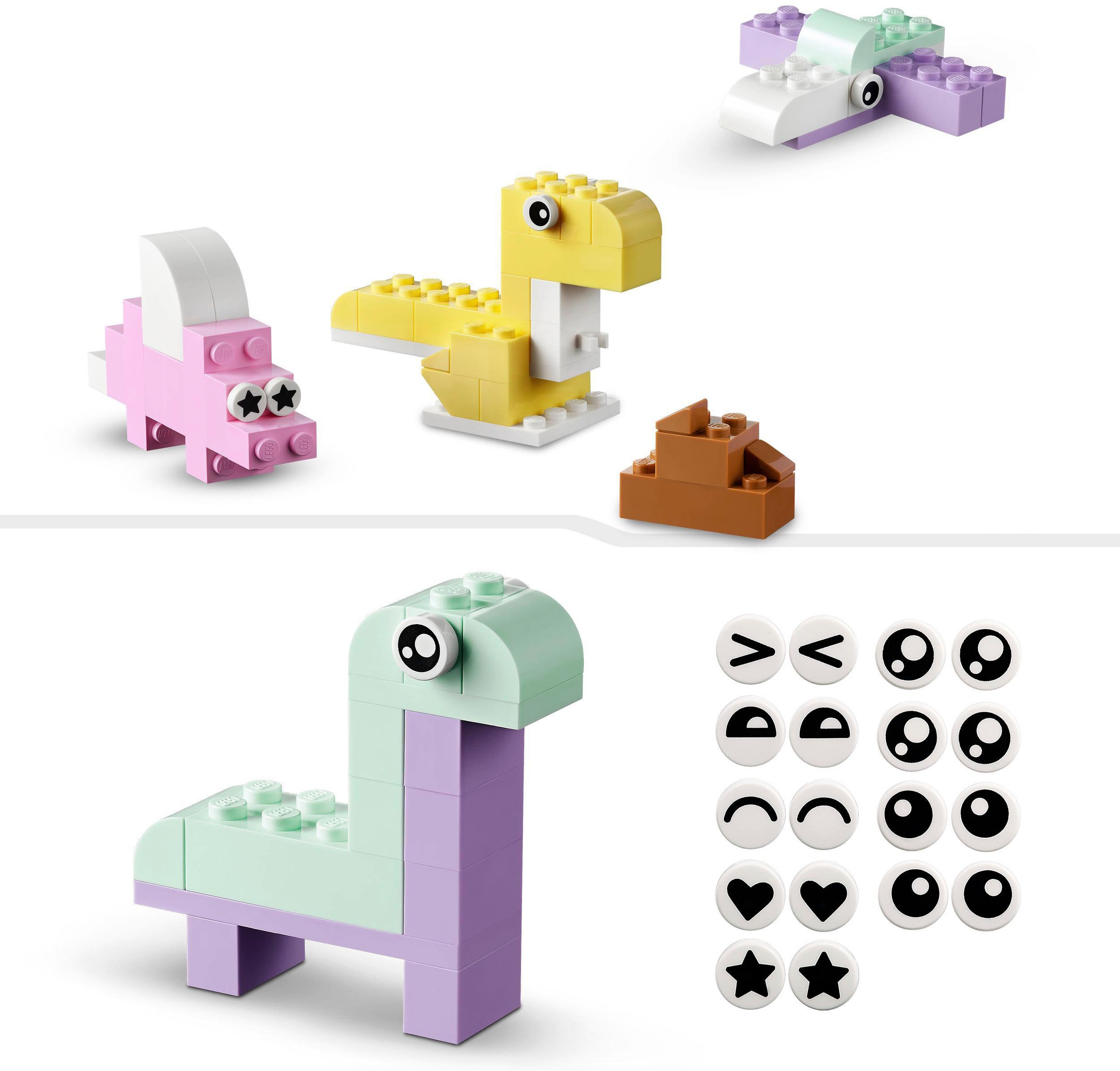 LEGO® Konstruktionsspielsteine »Pastell Kreativ-Bauset (11028), LEGO® Classic«, (333 St.)