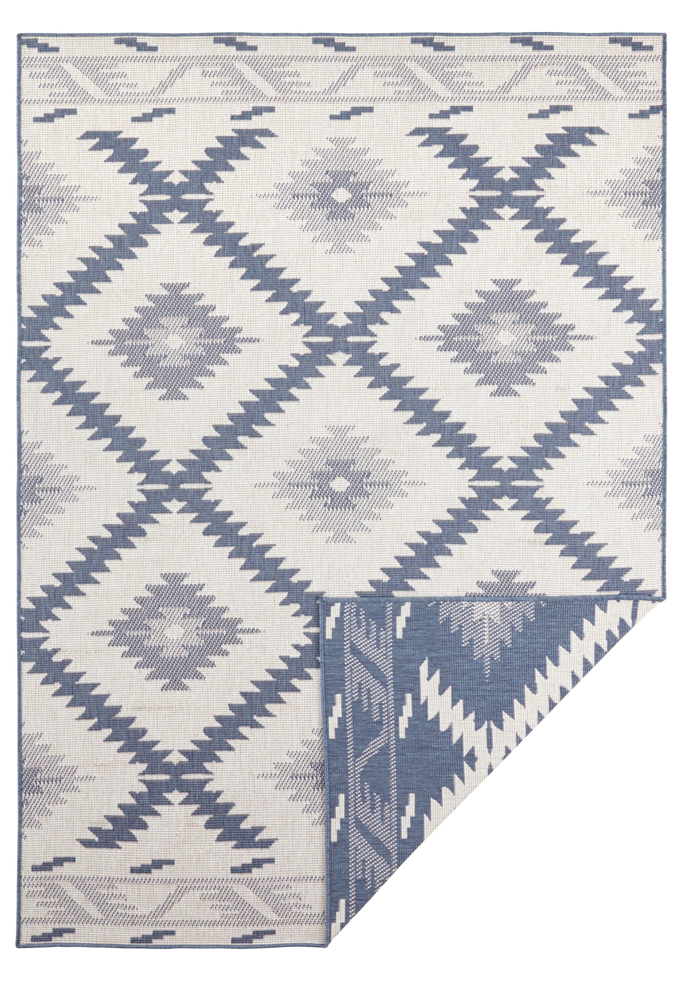 NORTHRUGS Teppich »Malibu Wendeteppich«, rechteckig, 5 mm Höhe, In-& Outdoor, Wetterfest, Balkon, Läufer, Wohnzimmer, Wasserfest