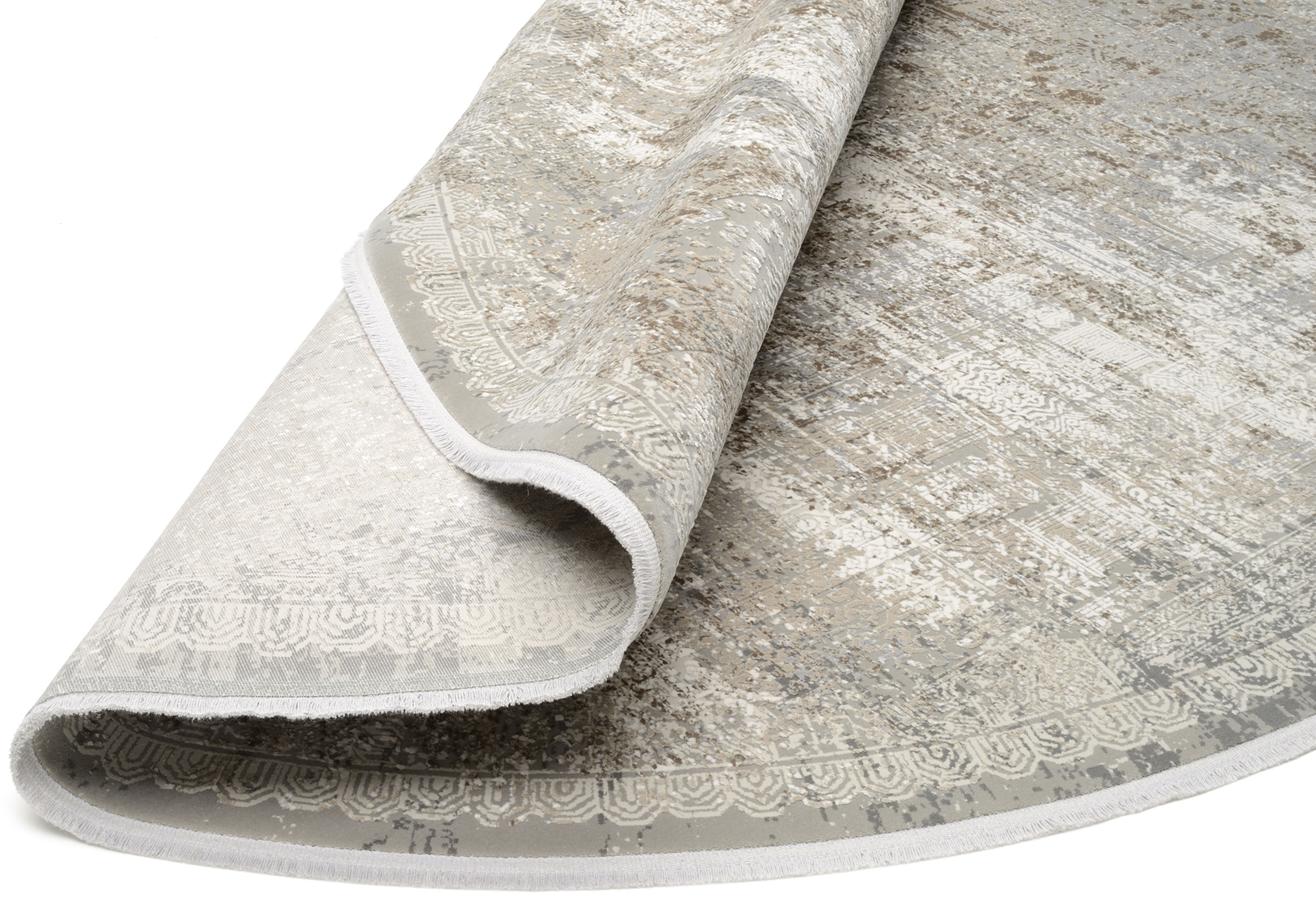 Musterring Teppich »APOLLO«, rund, 8 mm Höhe, exclusive MUSTERRING DELUXE COLLECTION hochwertig gekettelt Fransen