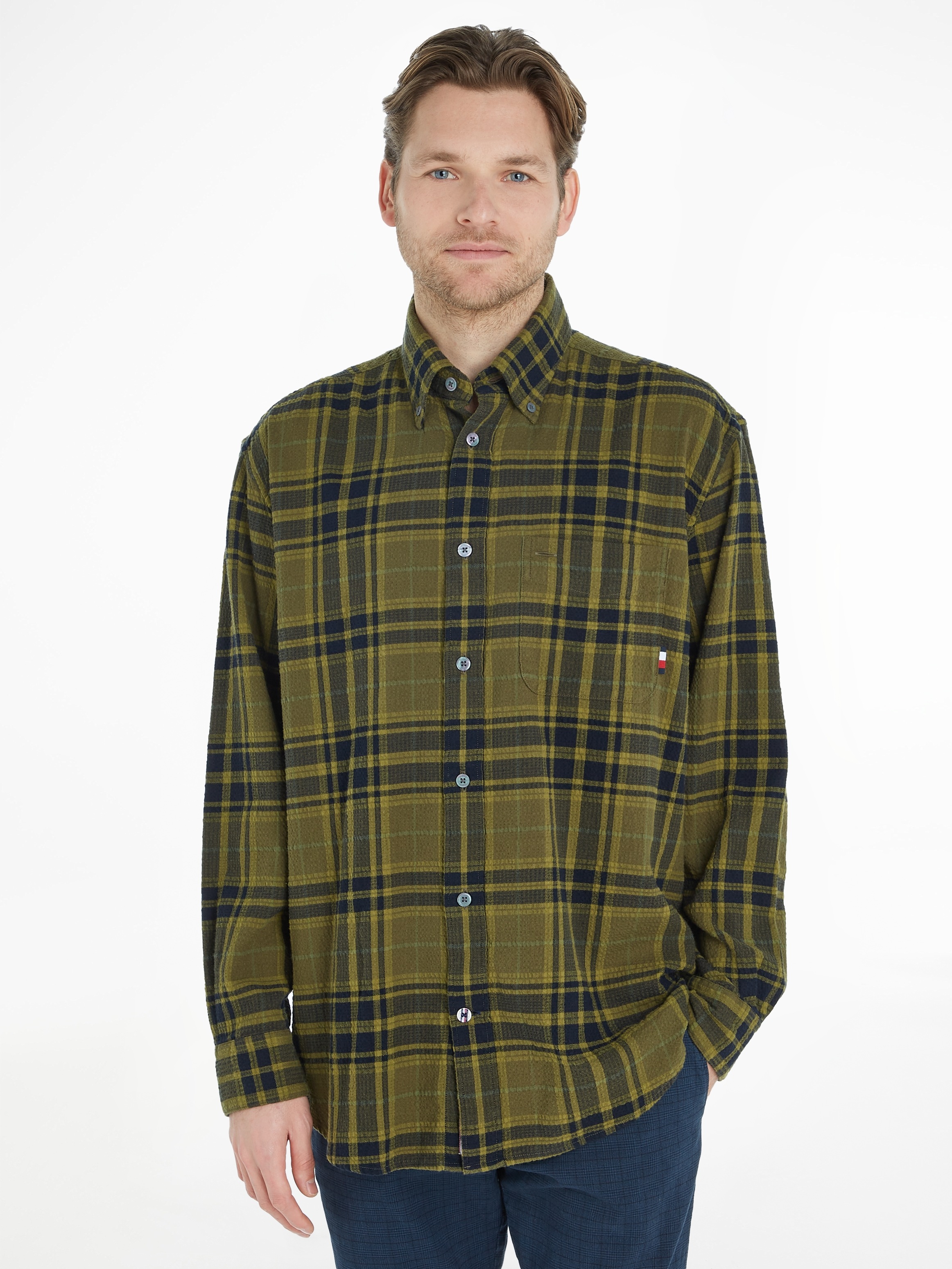 Tommy Hilfiger Langarmhemd »TONAL TARTAN SHIRT«