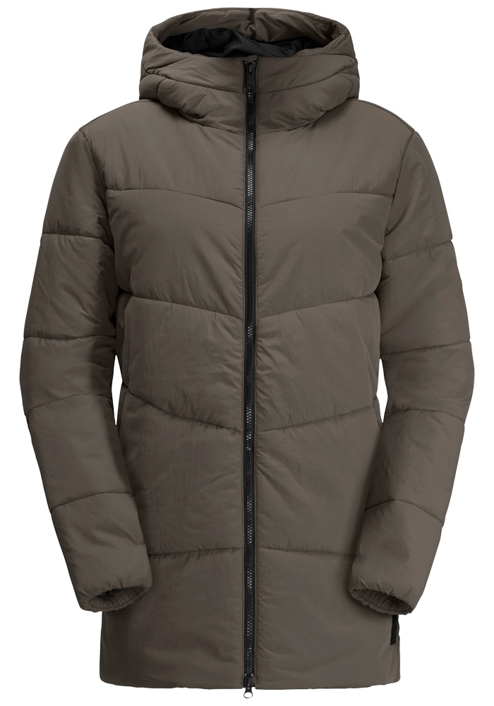 Jack Wolfskin Funktionsjacke »KAROLINGER LONG JKT W«, mit Kapuze