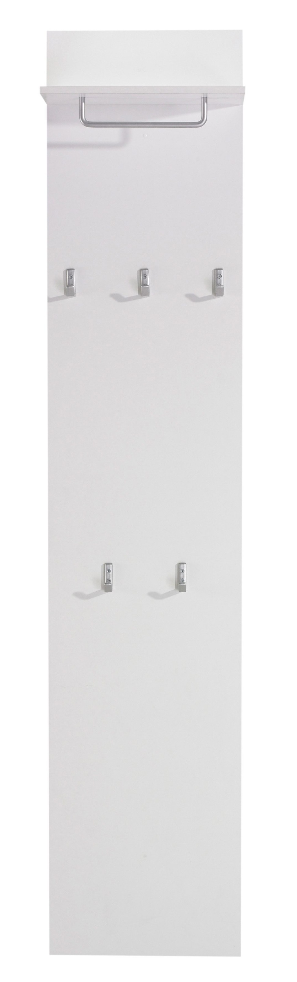 borchardt Möbel Garderobenpaneel "Rena, Wandgarderobe 160 cm" 5 Haken, Kleiderstange, Hutablage
