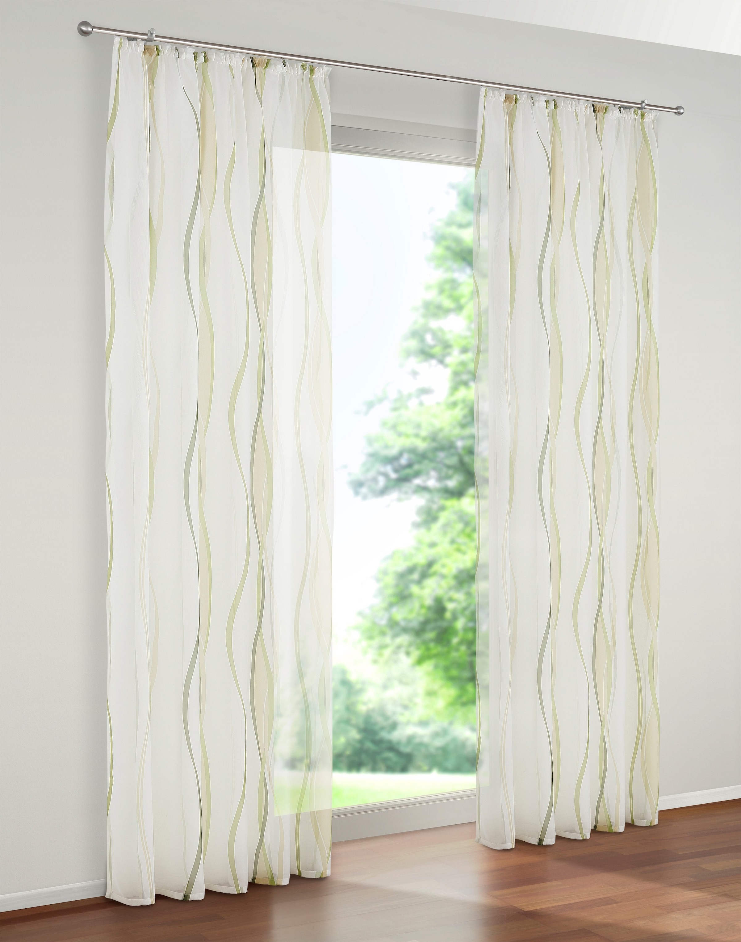 my Wellen (2 St.), Polyester, Voile, »Dimona«, Gardine online Jelmoli-Versand shoppen 2er-Set, | home