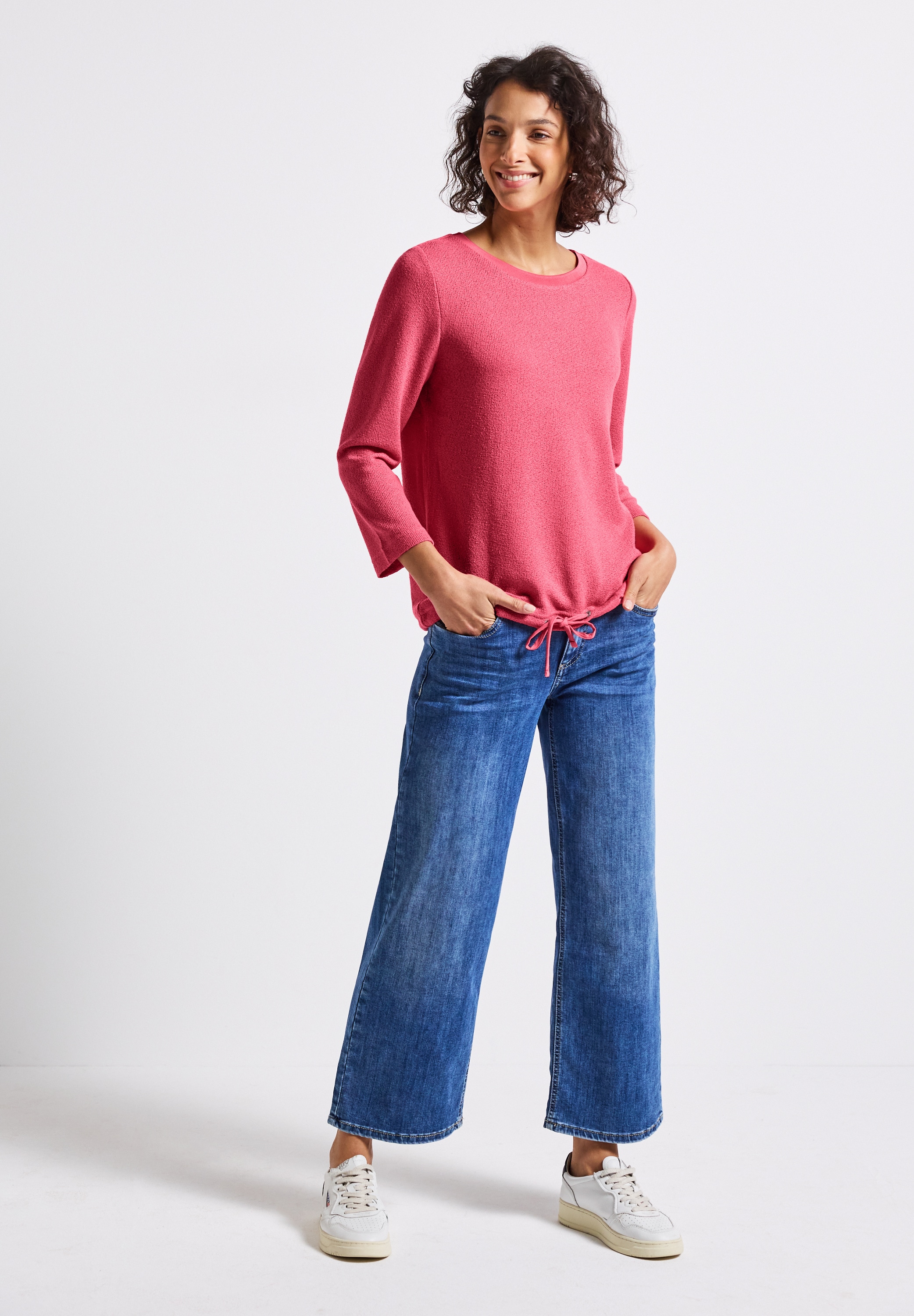 STREET ONE 3/4-Arm-Shirt, in Strick-Look Qualität