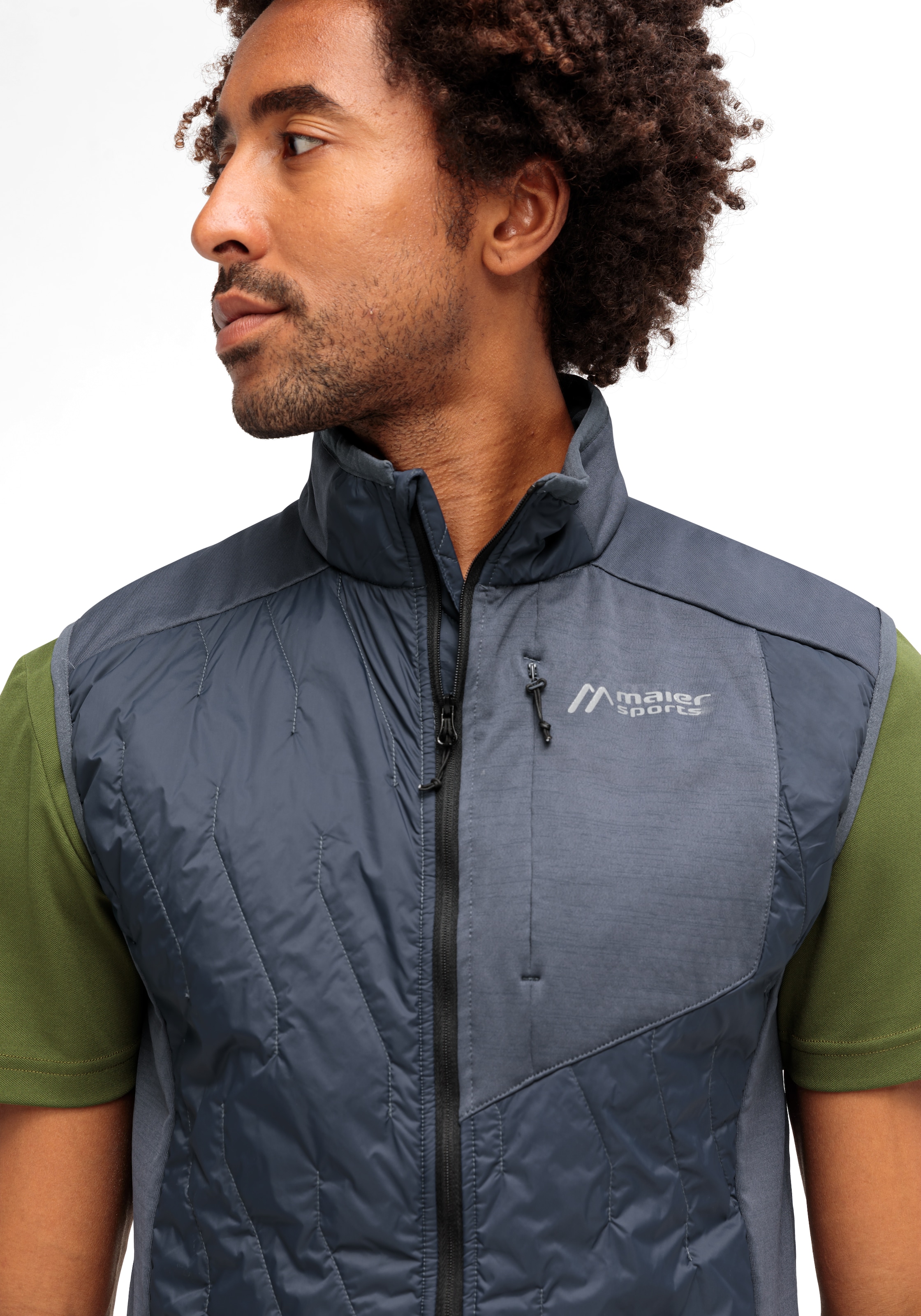 Maier Sports Funktionsweste »Serpe Vest M«, Herren Weste, atmungsaktive Outdoorweste, 3 Taschen mit Reissverschluss