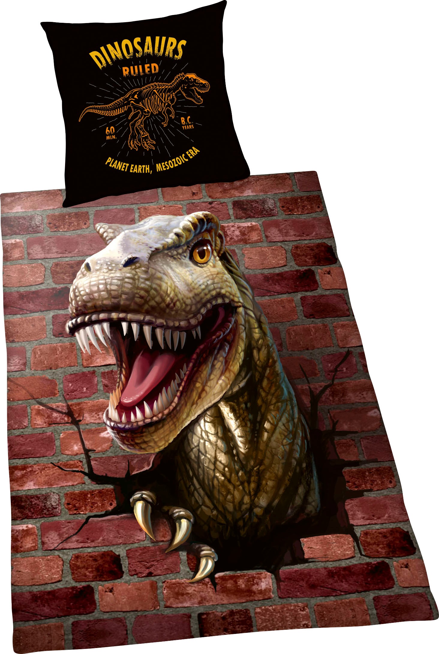 Herding Young Collection Wendebettwäsche »Dino 3D«, mit tollem 3D Motiv