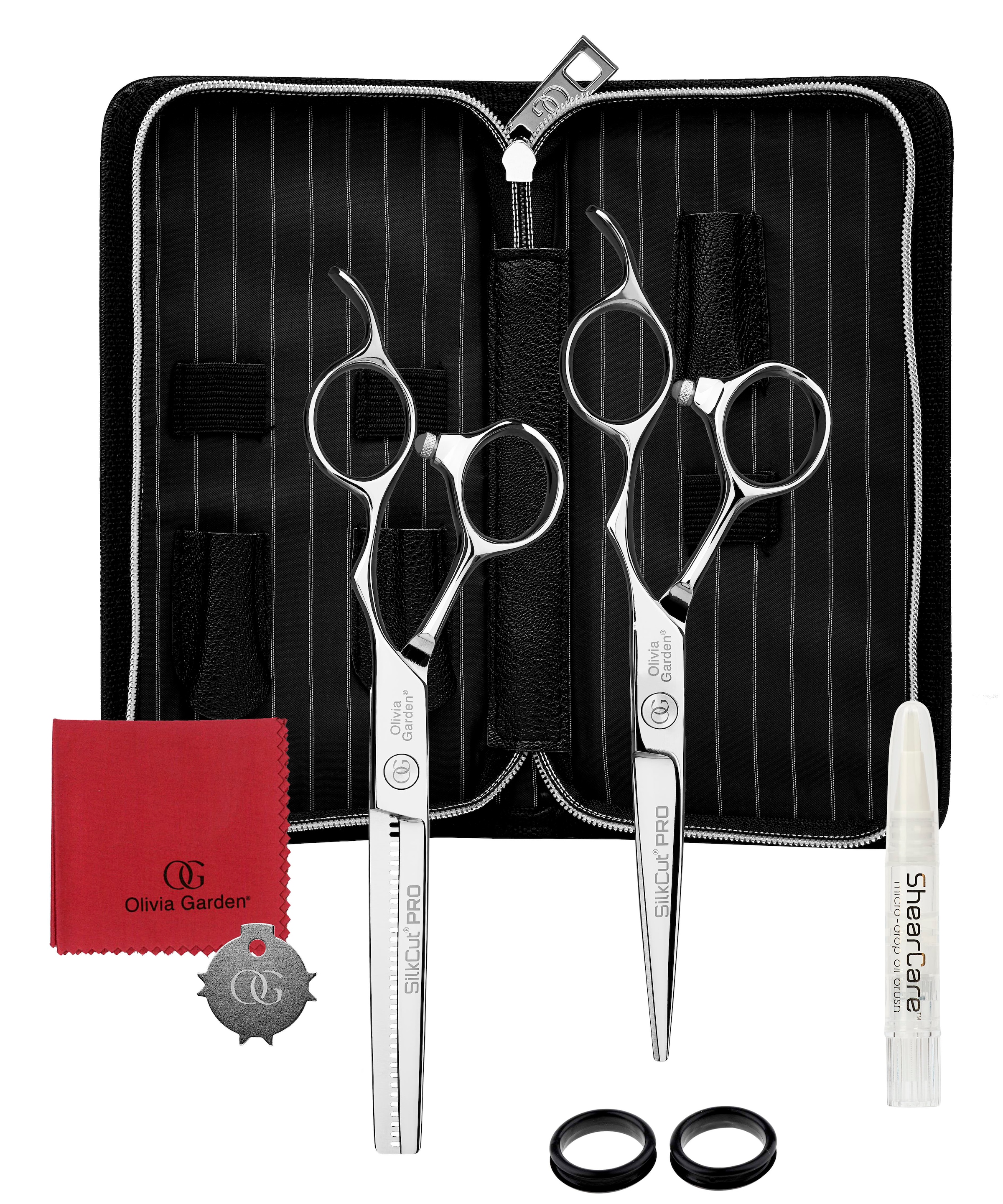 OLIVIA GARDEN Haarschere »SilkCut PRO 5,75''«, (Set, 2 tlg.), für Rechtshänder