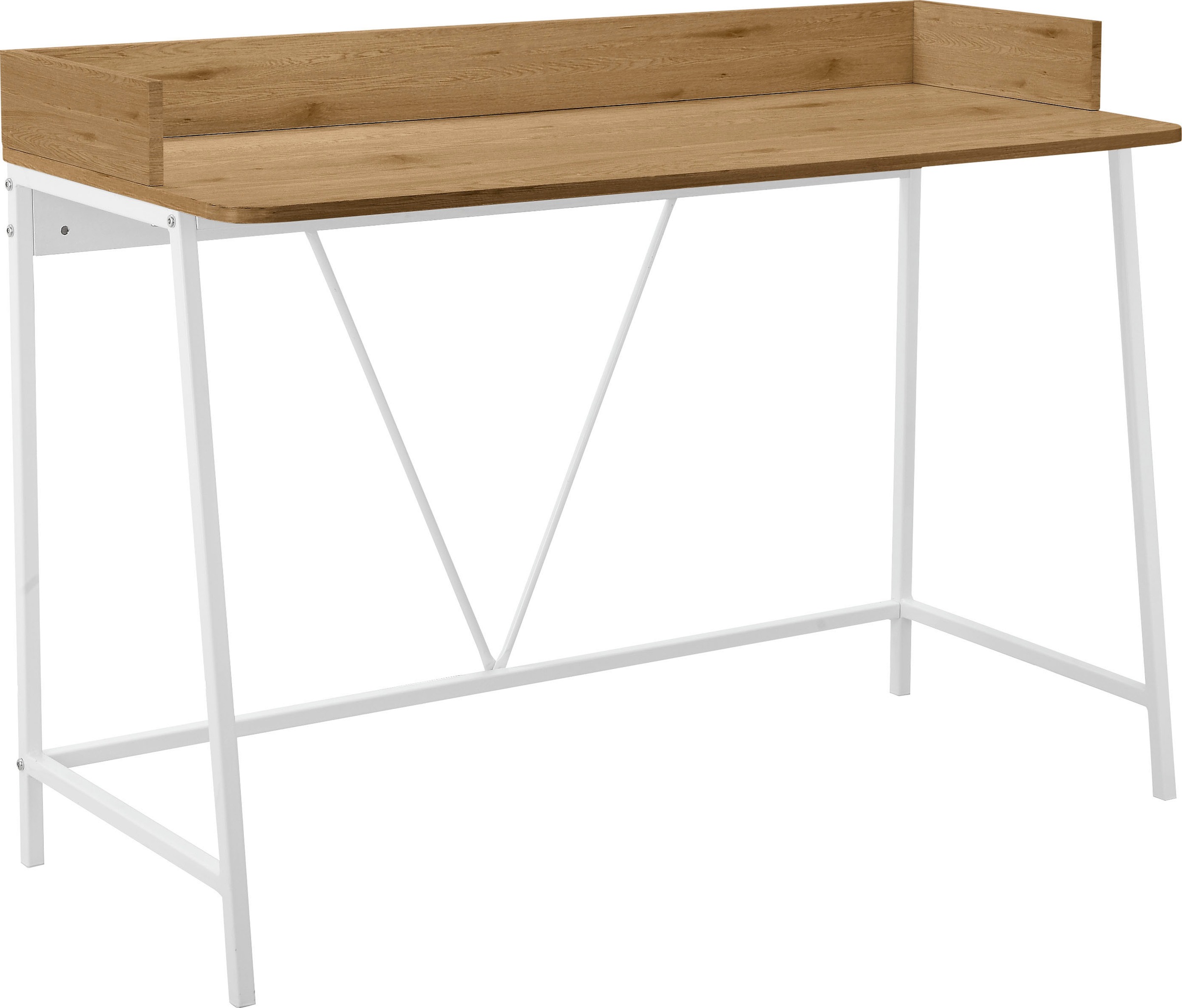 GOODproduct Schreibtisch "Jullian" 1 Stk. tlg. weisses Gestell aus Metall, Breite 120 cm