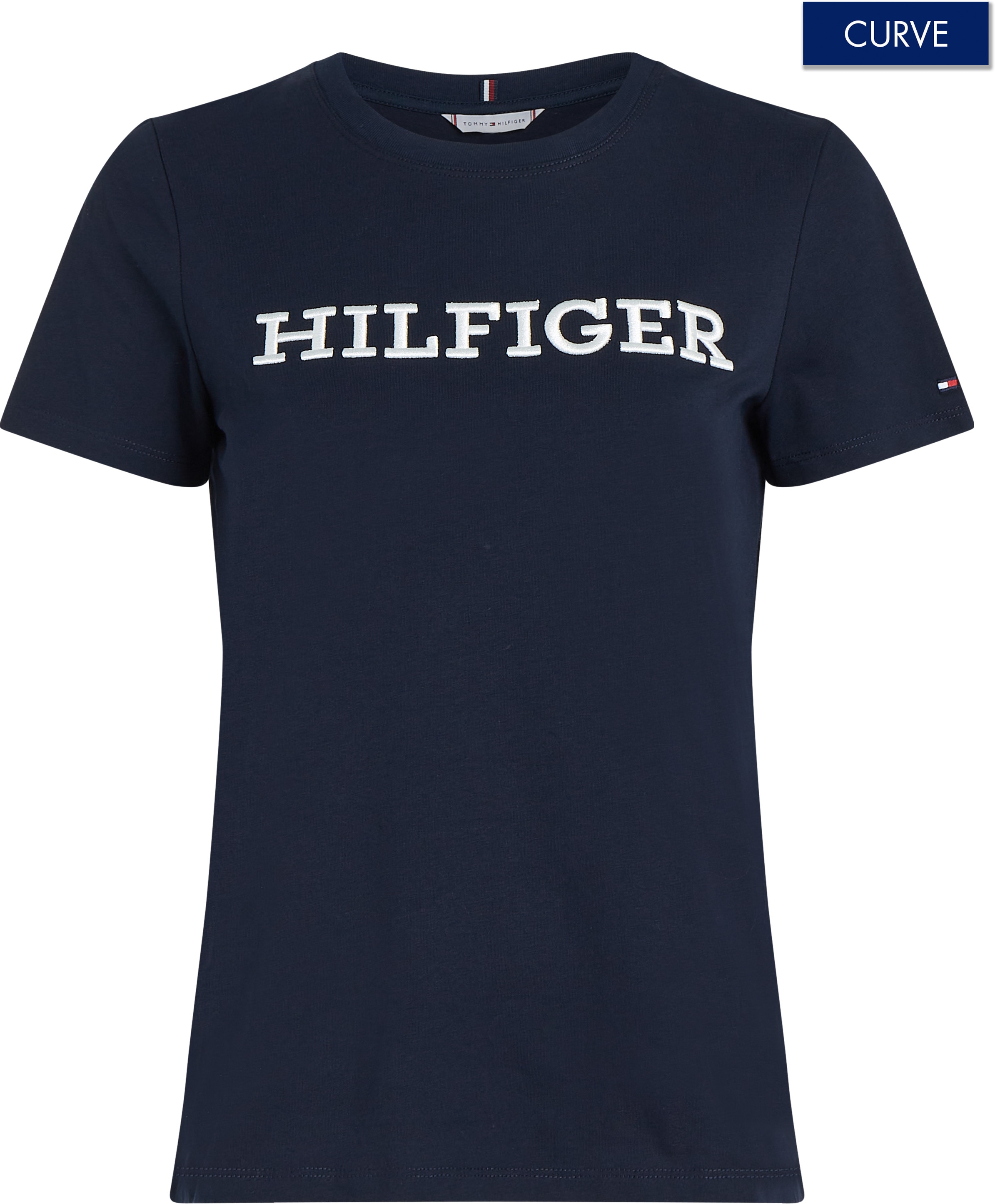 Tommy Hilfiger Curve Rundhalsshirt »Shirt CRV REG MONOTYPE«, PLUS SIZE CURVE  online shoppen bei Jelmoli-Versand Schweiz