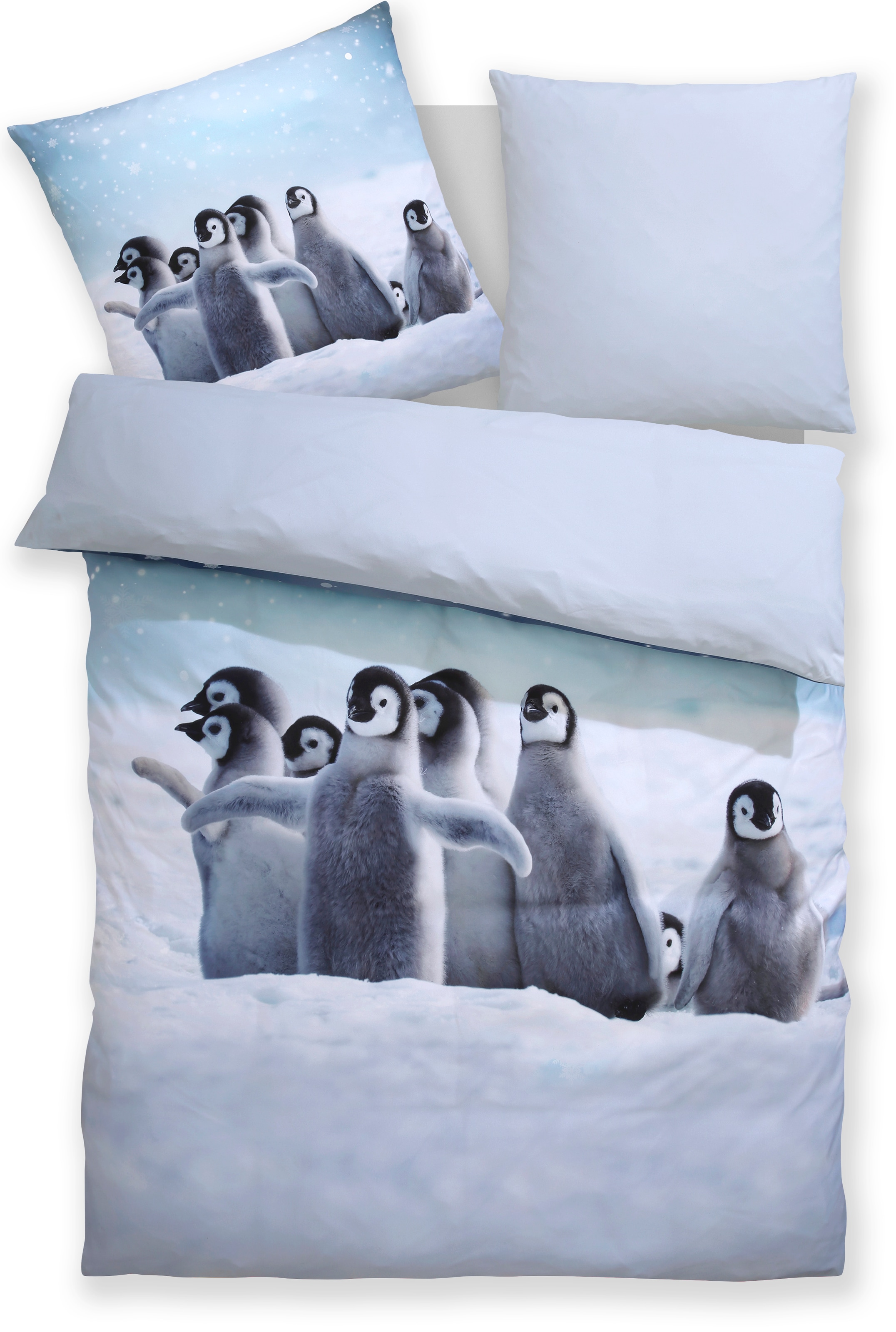 OTTO home Bettwäsche »Lyki«, ab Grösse 135x200 cm, 100% Polyester, Katze, Pferd, Löwe, Pinguin