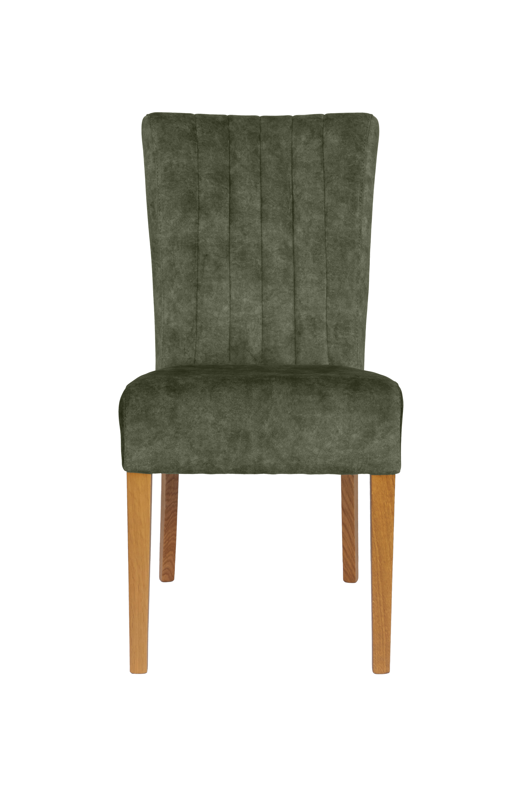 Home affaire 4-Fussstuhl, (Set), 2 St., Samtvelours, vertikale Nähte in der Rückenlehne