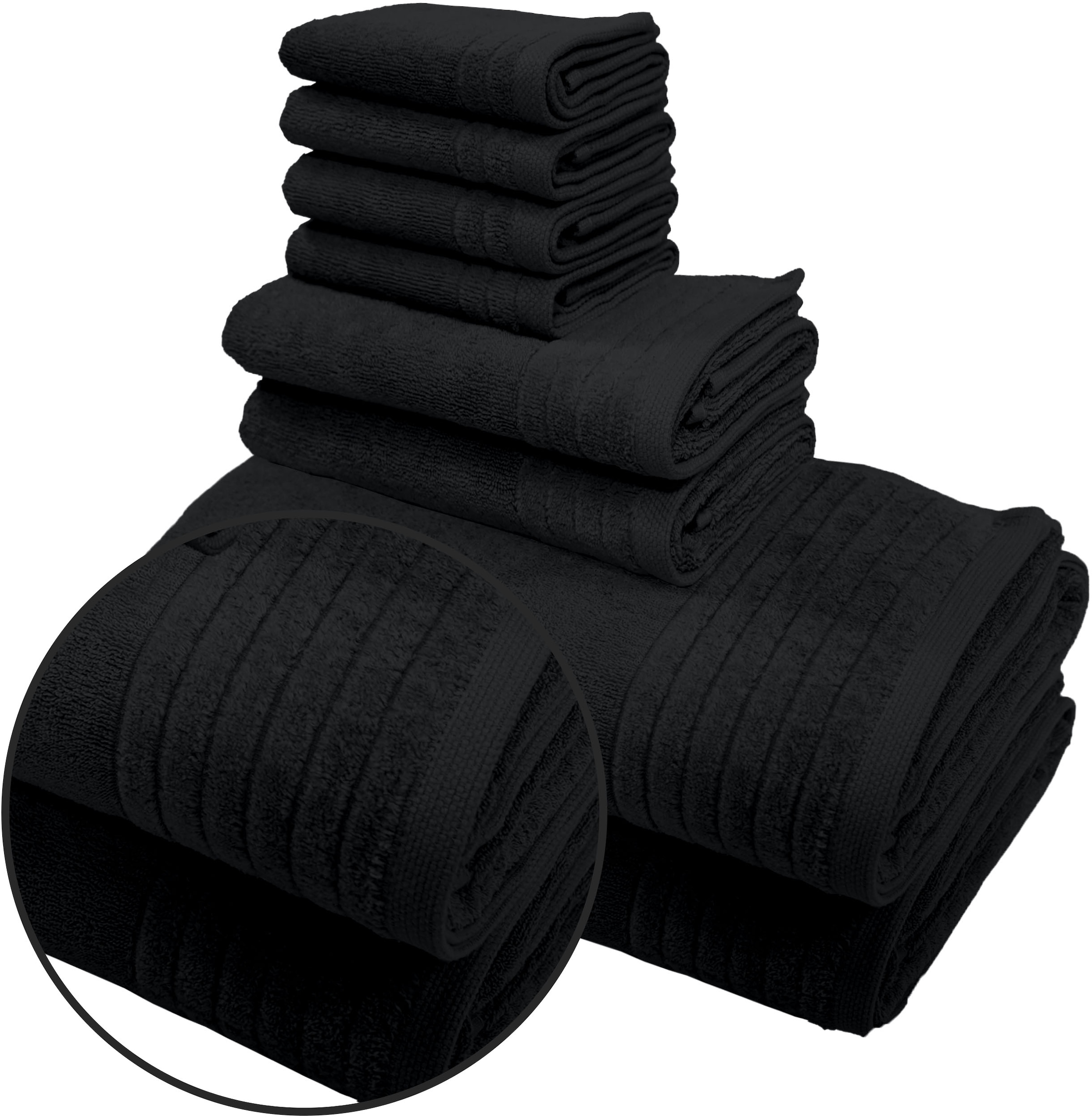 my home Handtuch Set »Sanremo Premium, Premium Handtücher, 600 gr/m², dicke Qualität«, Set, 8 tlg., Frottier, Duschtücher, Handtücher, Seiftücher, 100% Baumwolle, weich
