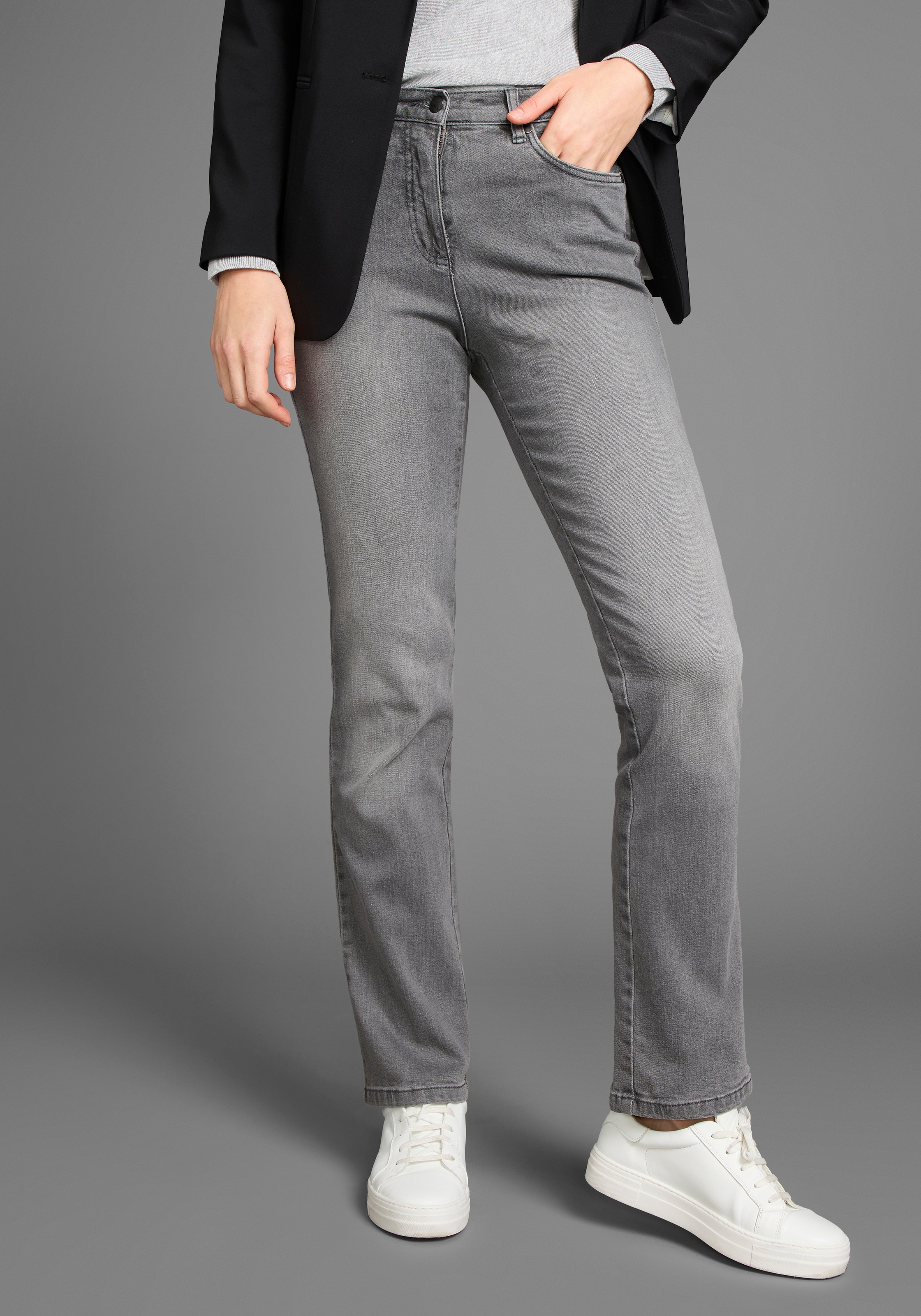 Arizona Gerade Jeans »Annett« bequeme Passform, 5-Pocket-Style, hohe Taille