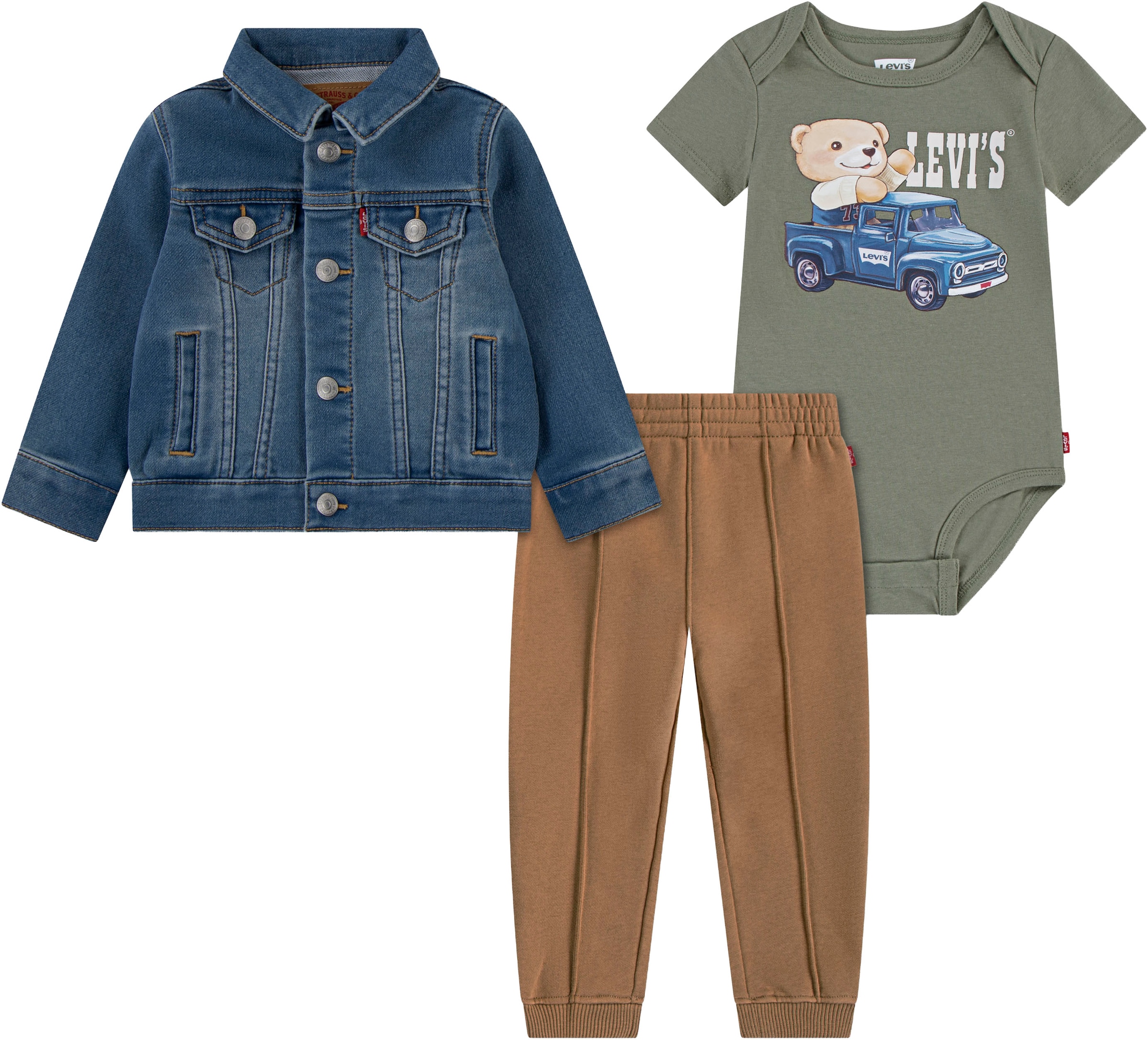 Levi's® Kids Body & Hose »LVB TRUCKER, TEE,JOGGER« 3 und Jeansjacke, for Boys
