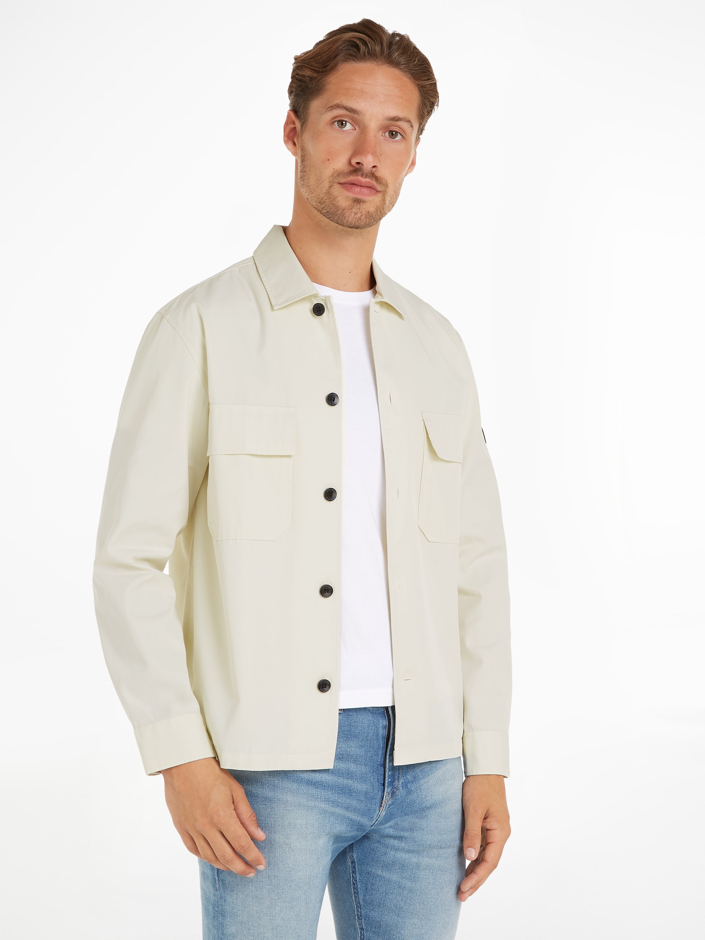 Langarmhemd »COTTON NYLON OVERSHIRT«, mit aufgesetzten Brusttaschen